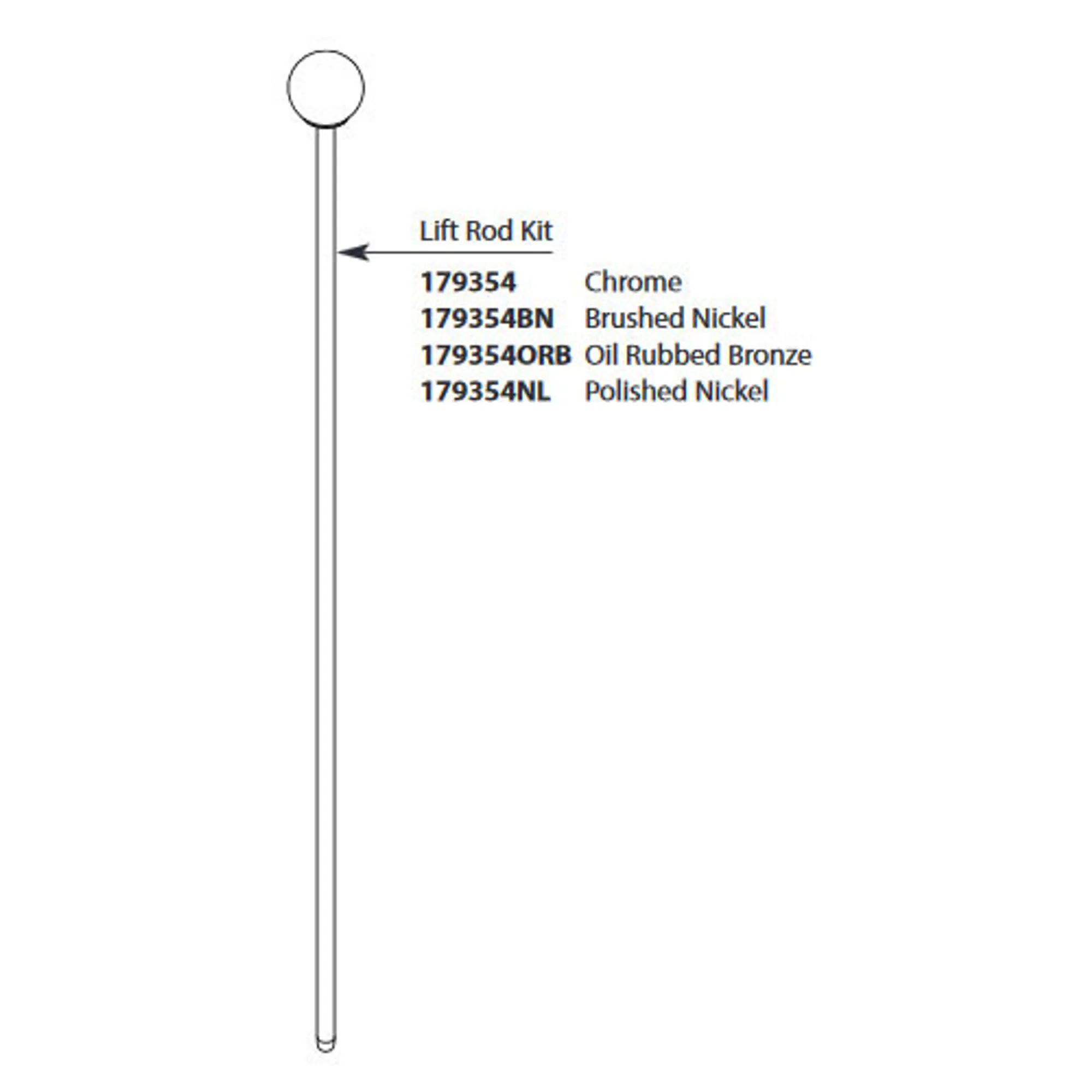 Wynford Brushed Nickel Lift Rod Kit - Image 2