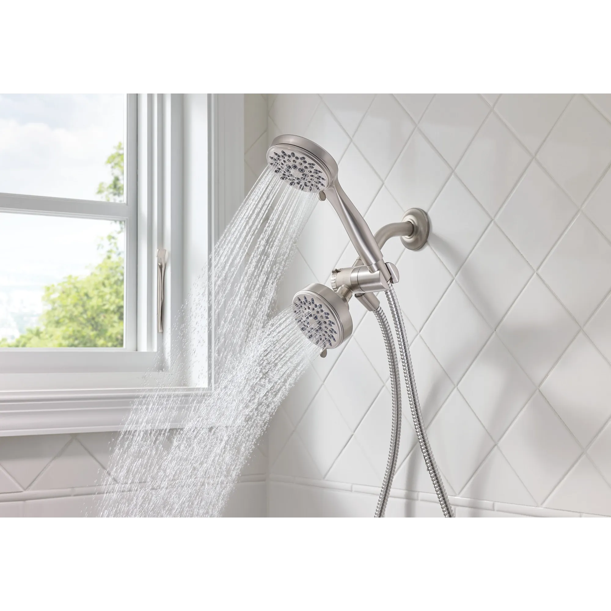 Ignite Five-Function 3 3/4" Diameter Standard Spray Head With Handheld Shower - Image 10