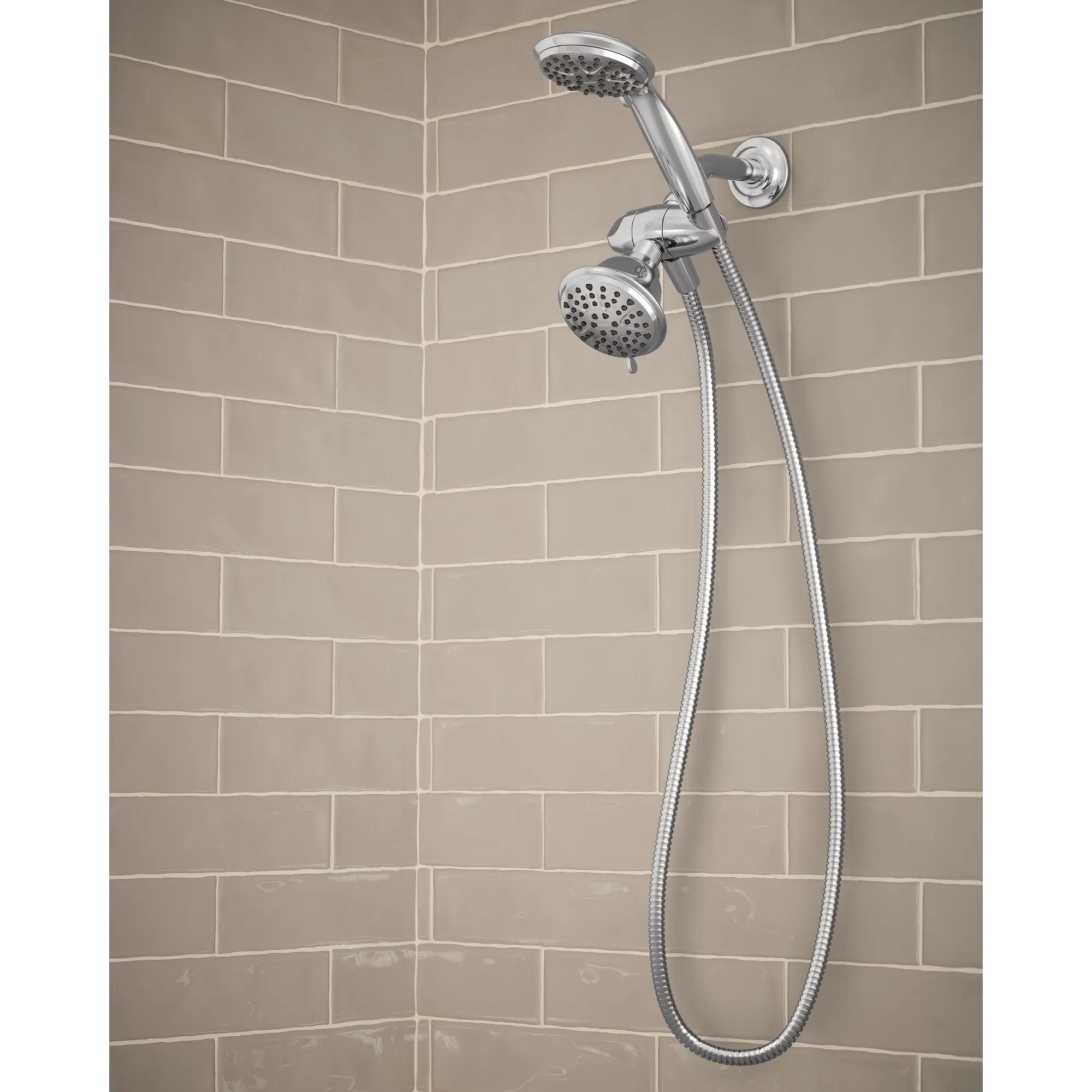 Attune Chrome eight-function 4.75" diameter spray head standard with handshower - Image 3