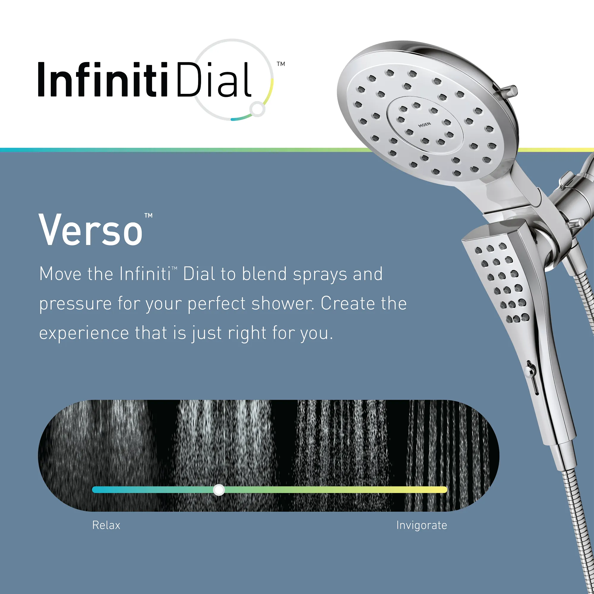 Verso Eco-Performance Combination Shower With Infiniti Dial - Image 5