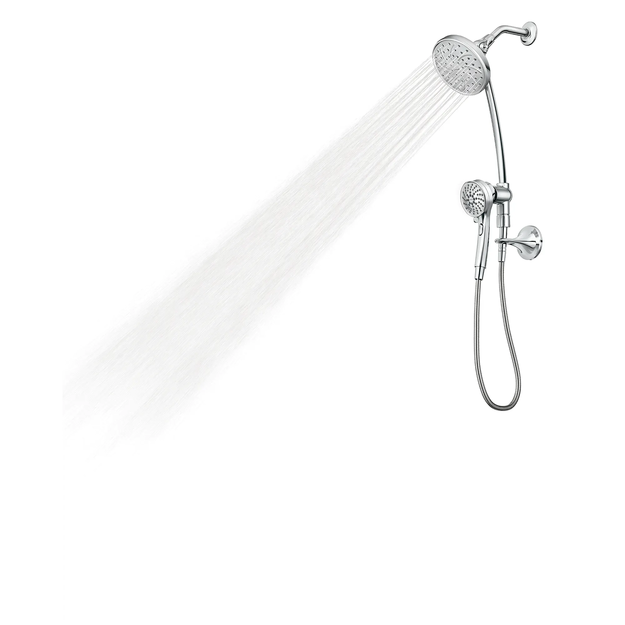 Attract Chrome six-function 3.75" diameter spray head standard with handshower - Image 2