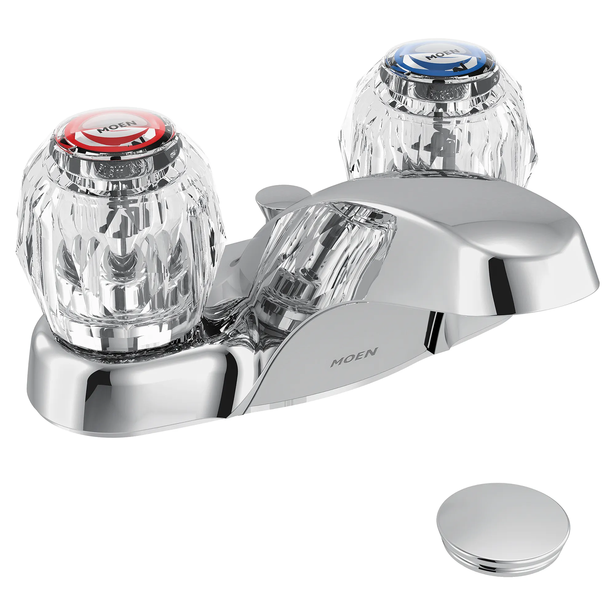 Chateau Chrome two-handle low arc bathroom faucet - Image 3