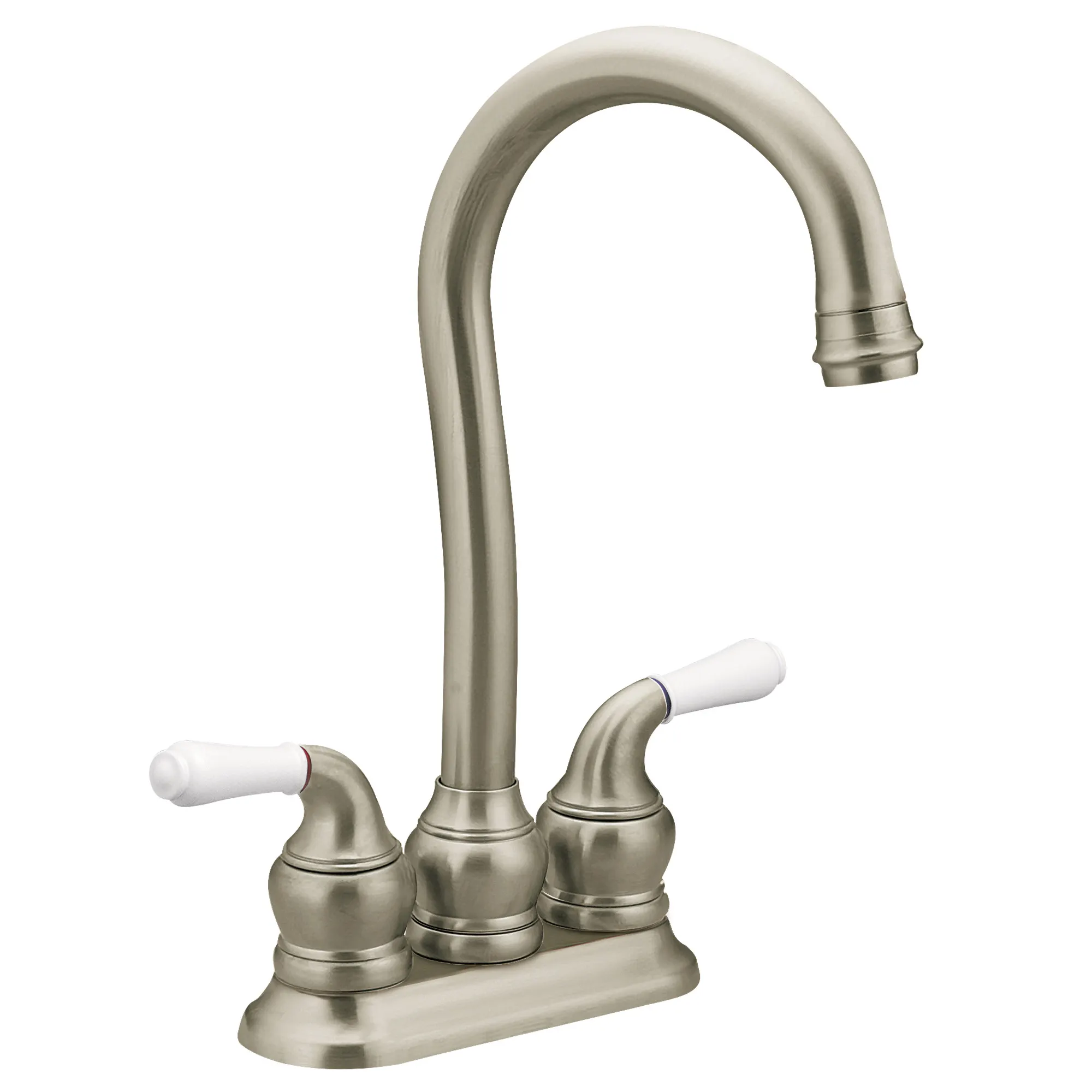 Monticello Chrome two-handle high arc bar faucet - Image 3