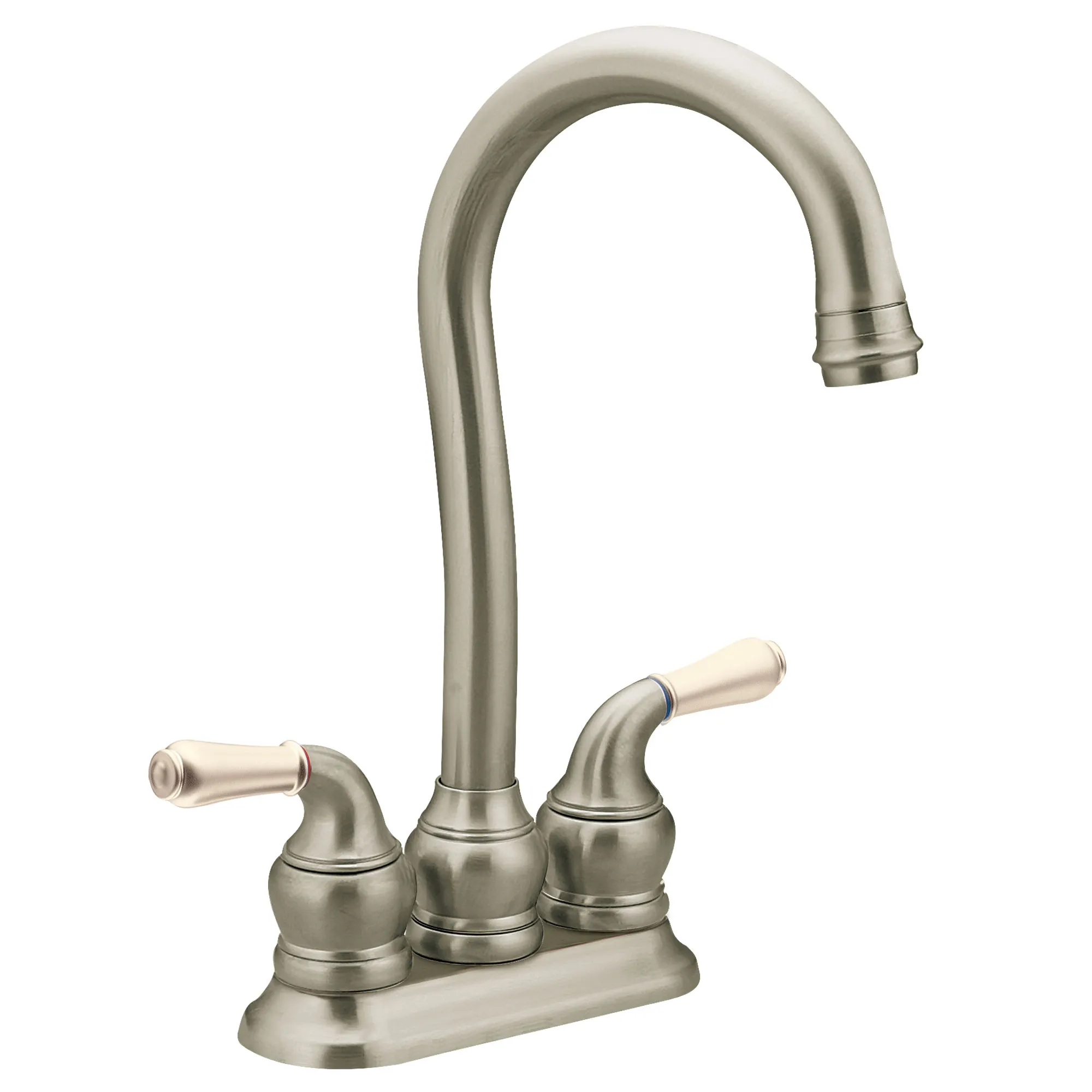 Monticello Chrome two-handle high arc bar faucet - Image 4