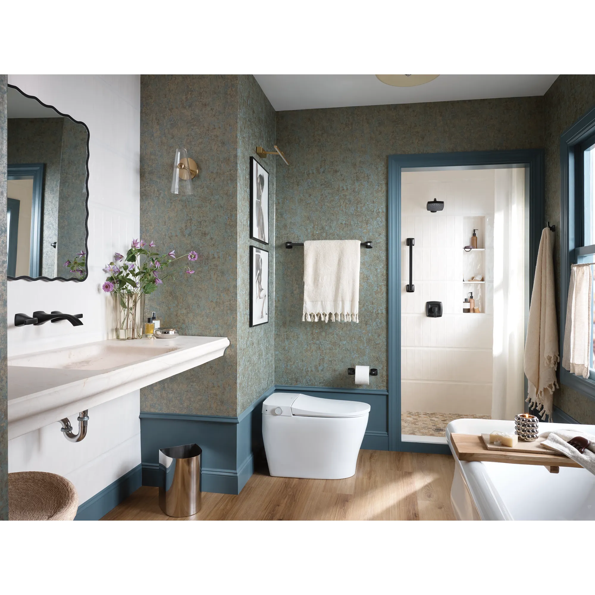 Voss Chrome One-Handle Tub Filler including Handheld Shower - Image 4