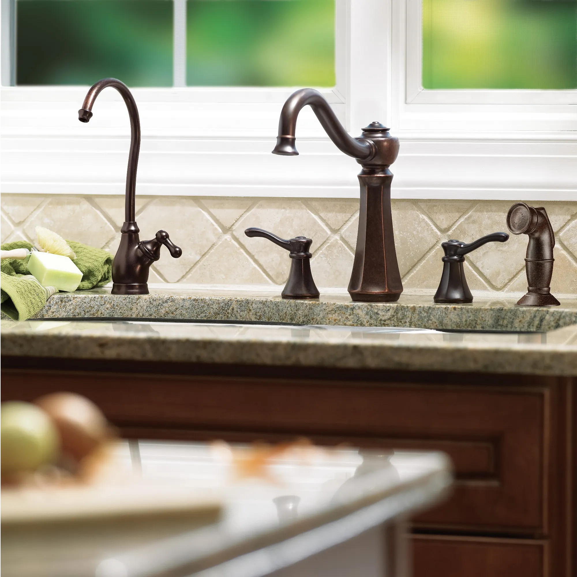 Vestige Chrome two-handle high arc kitchen faucet - Image 7