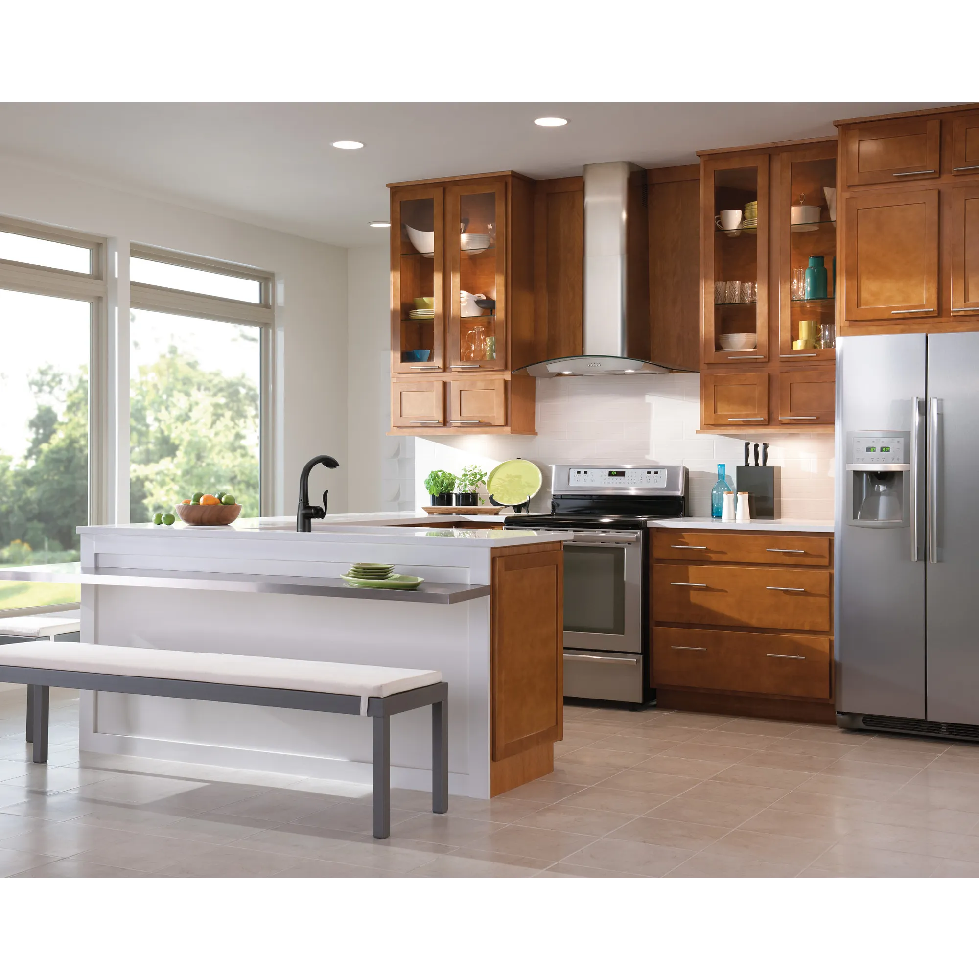 Arbor Chrome One-Handle High Arc Pullout Kitchen Faucet - Image 4