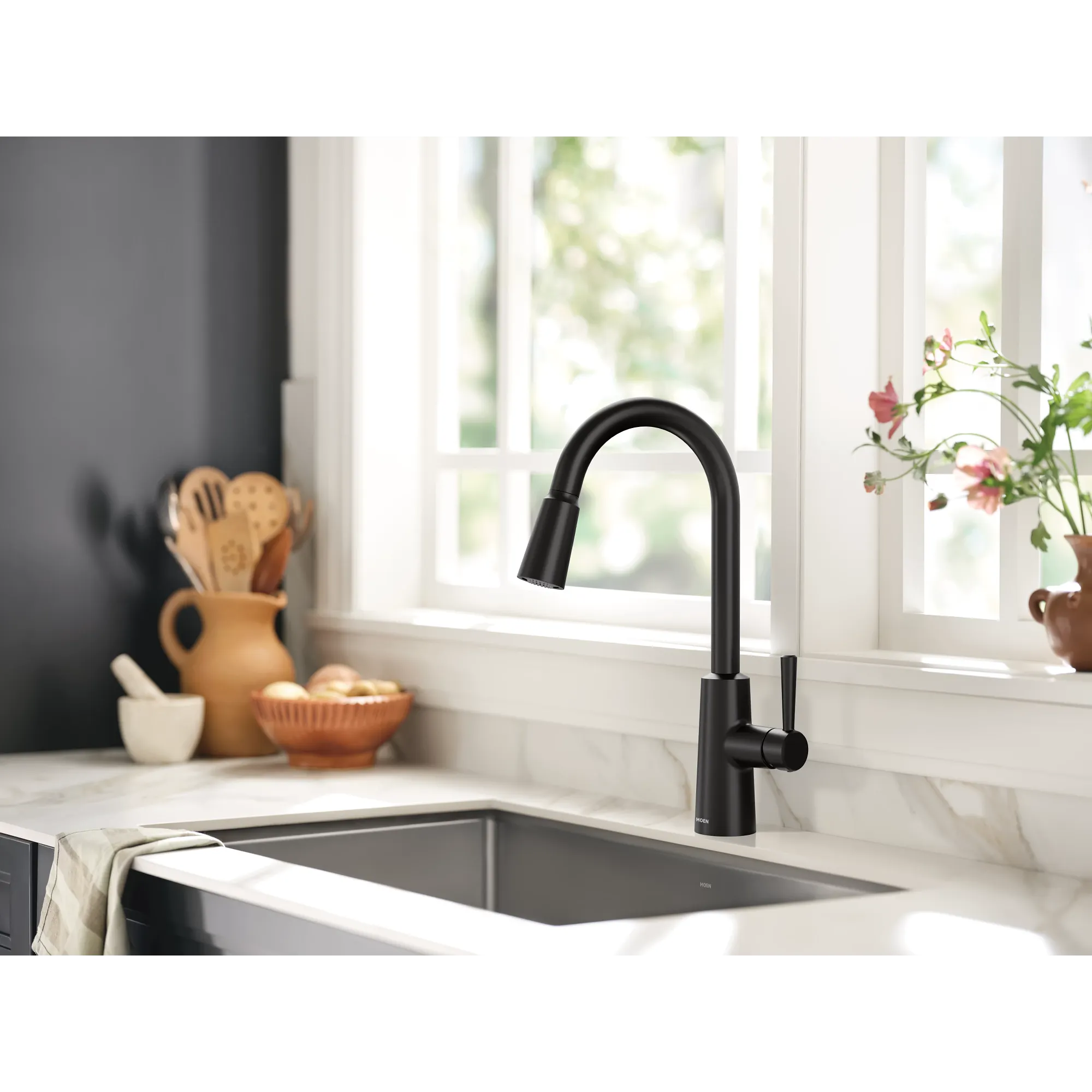 Riley High Arc Pulldown Kitchen Faucet - Image 10