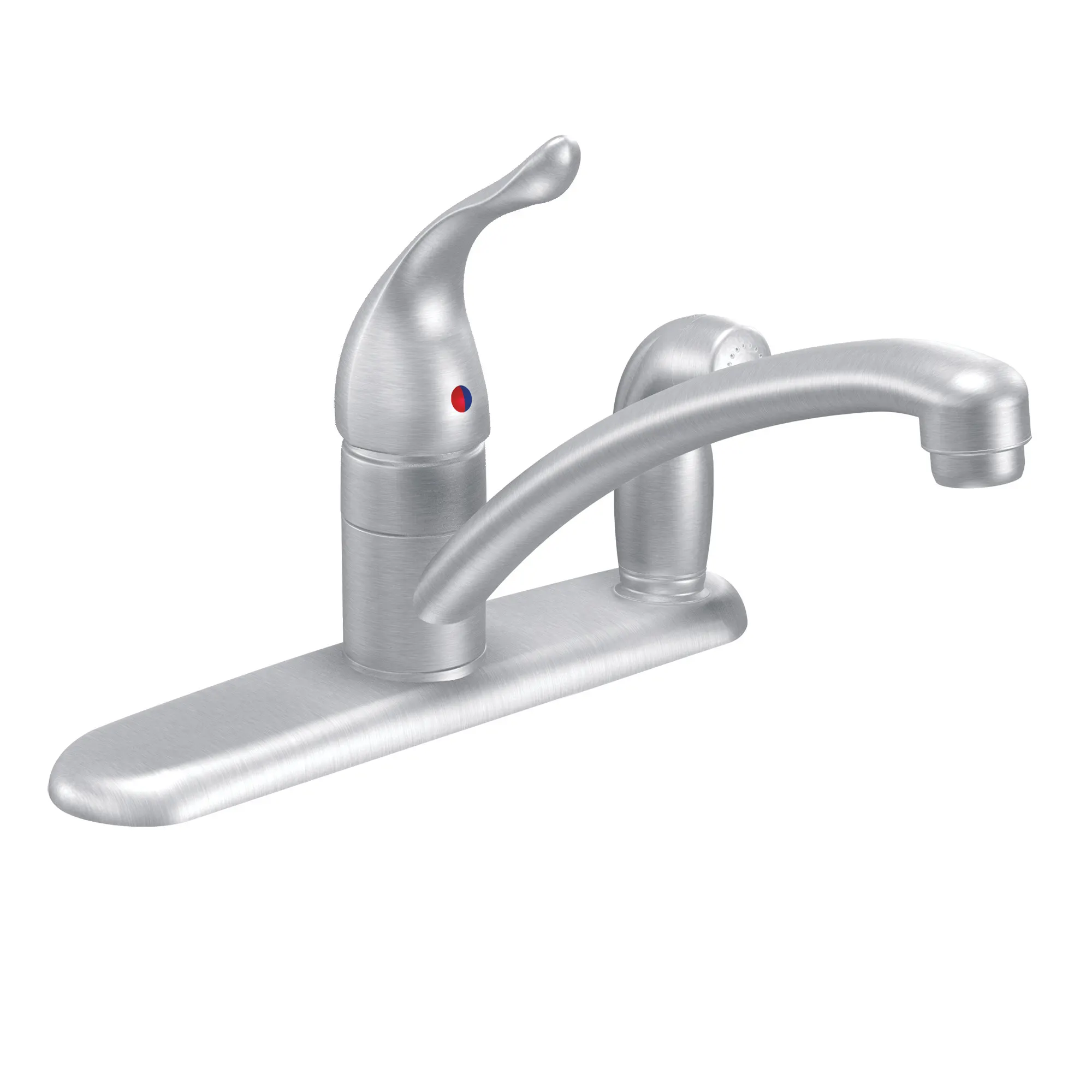 Chateau Chrome One-Handle Low Arc Kitchen Faucet - Image 5