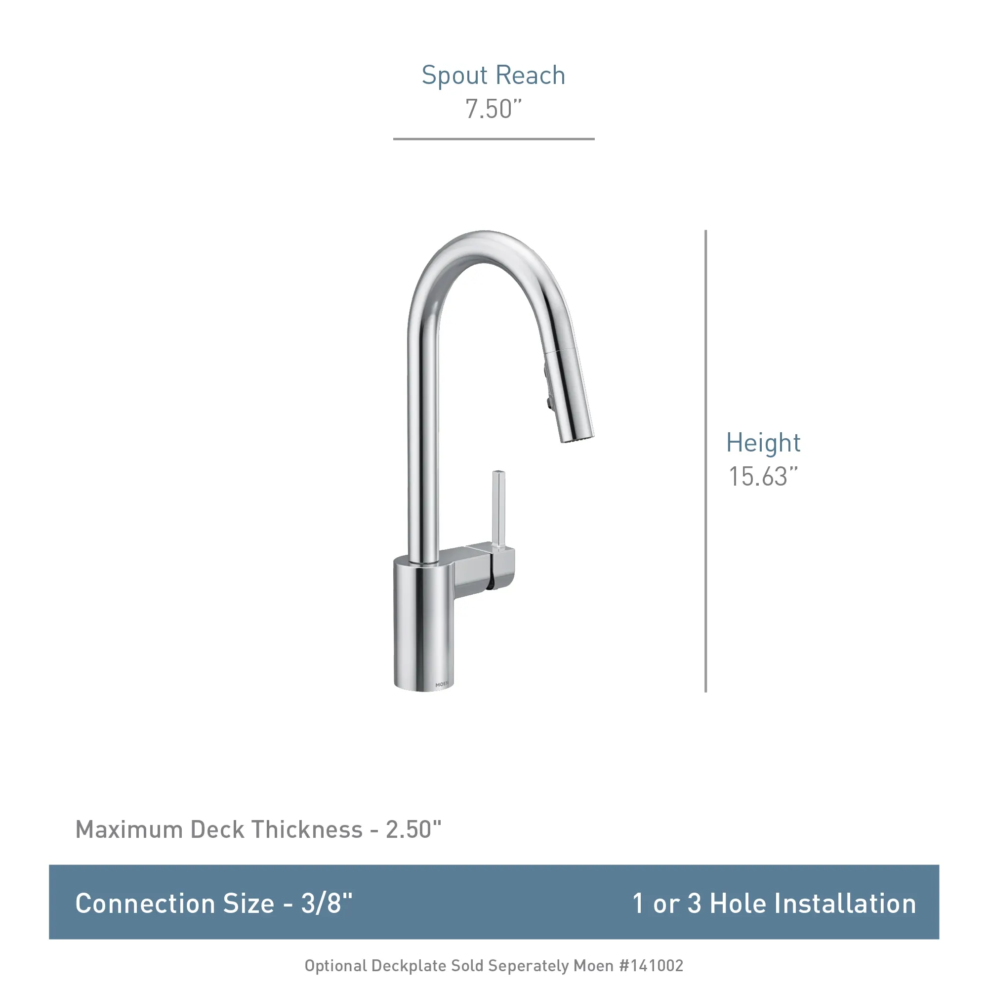 Align One-handle High Arc Pulldown Kitchen Faucet - Image 8
