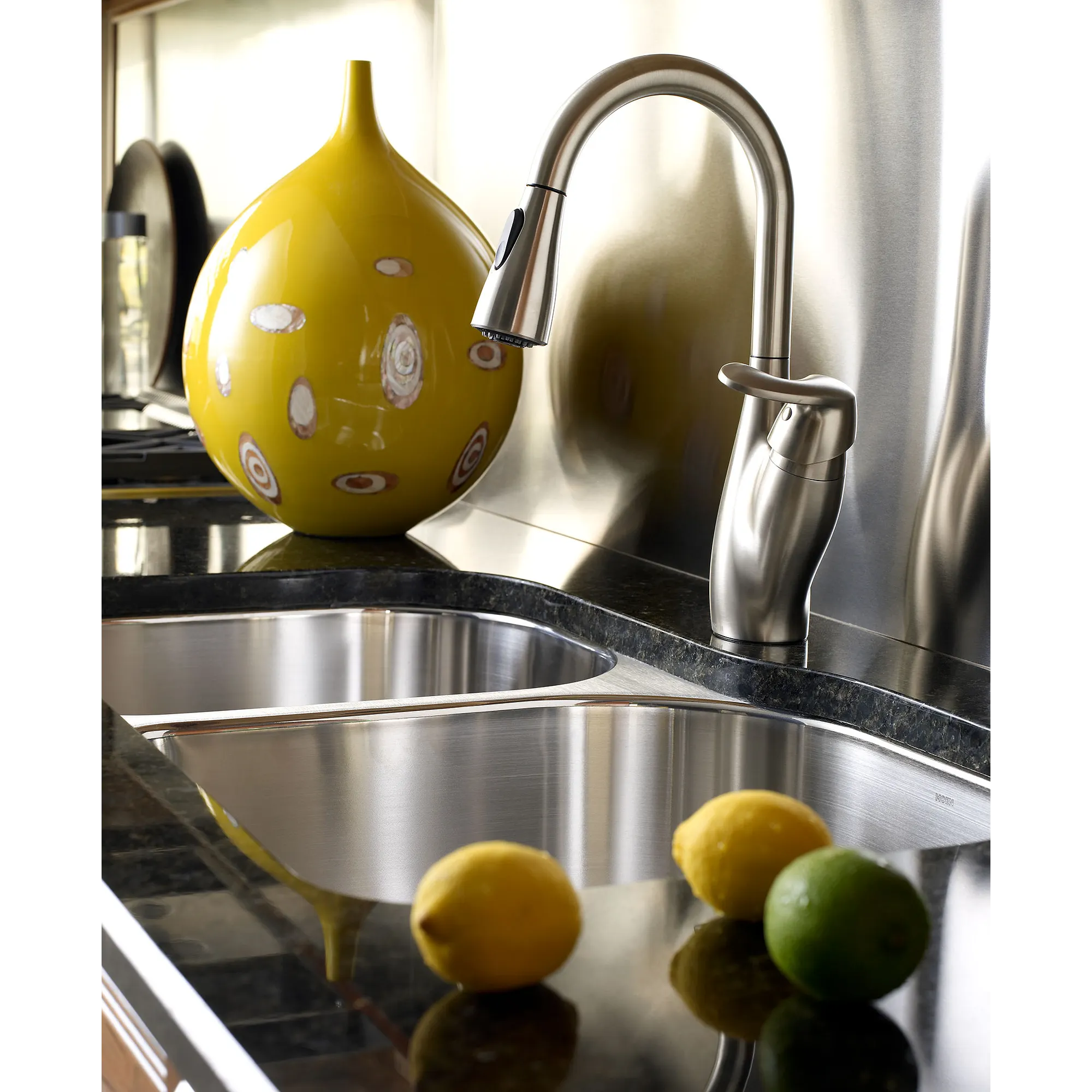 Medora Stainless one-handle high arc pulldown kitchen faucet - Image 2
