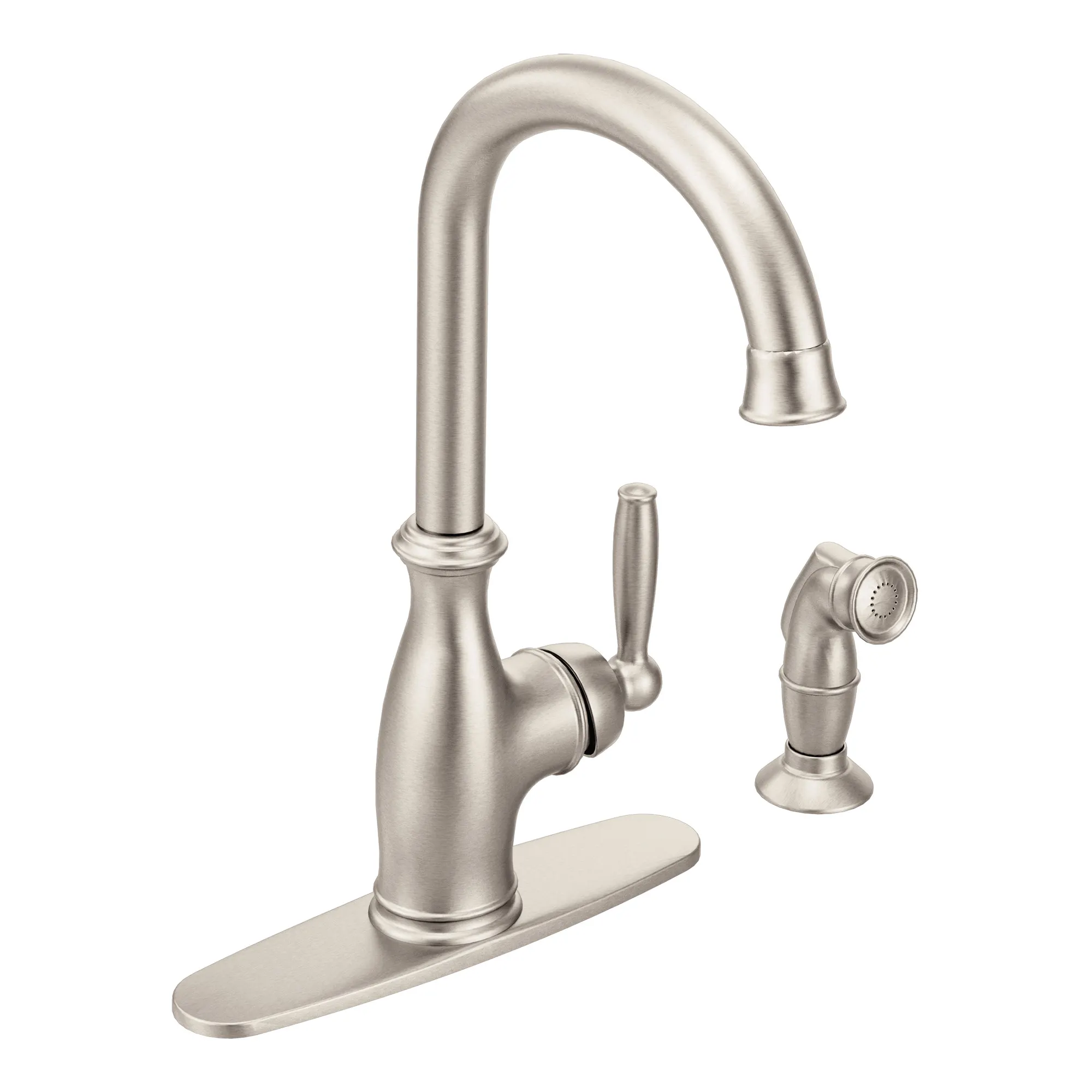 Brantford Chrome one-handle high arc kitchen faucet - Image 7