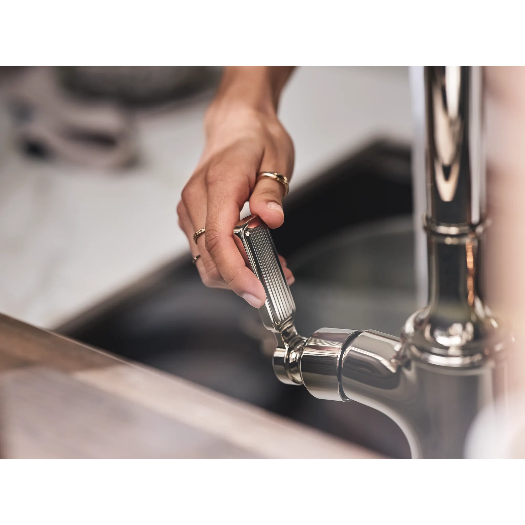 Smyth One-Handle High Arc Pulldown Kitchen Faucet - Image 7