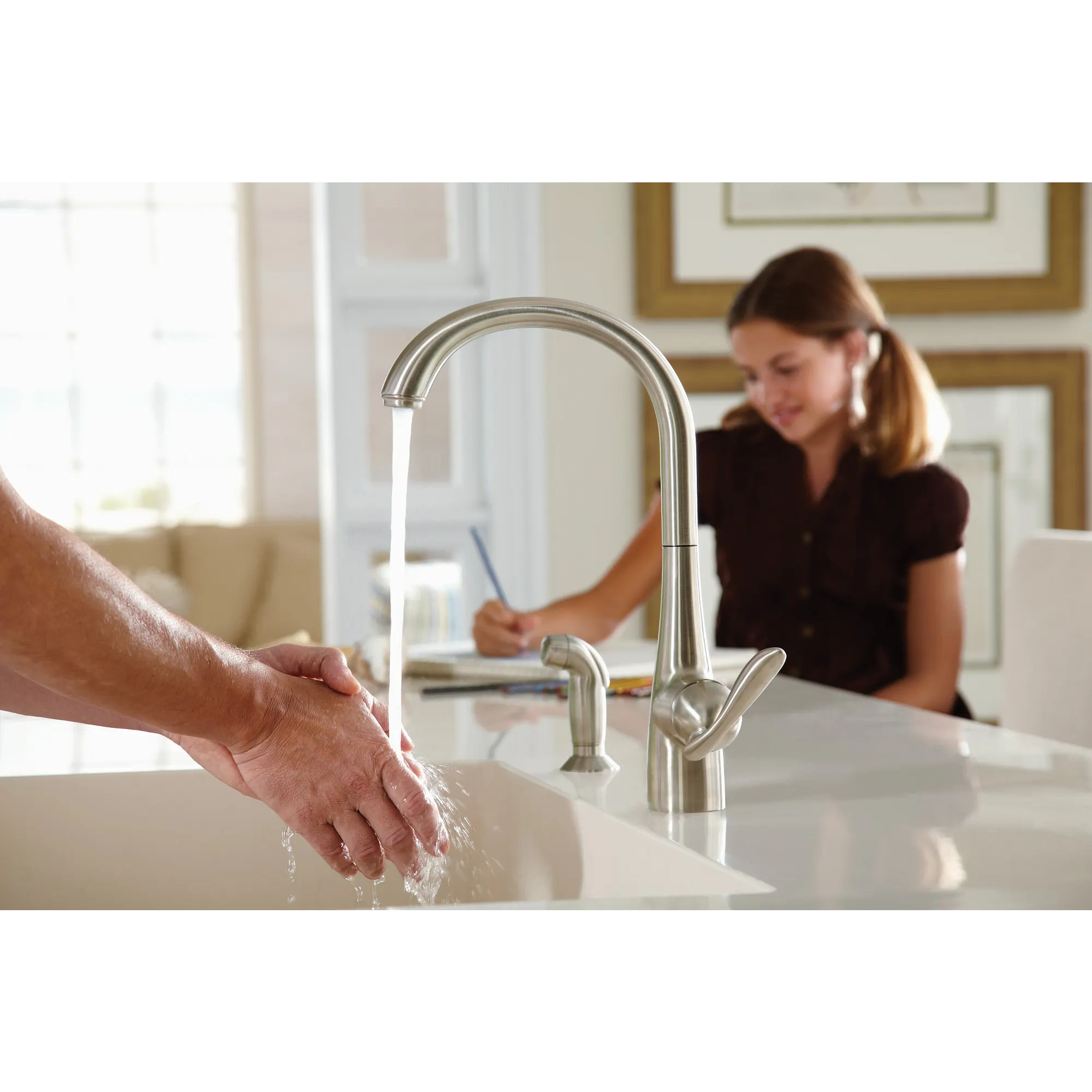 Arbor Chrome One-Handle High Arc Kitchen Faucet - Image 7