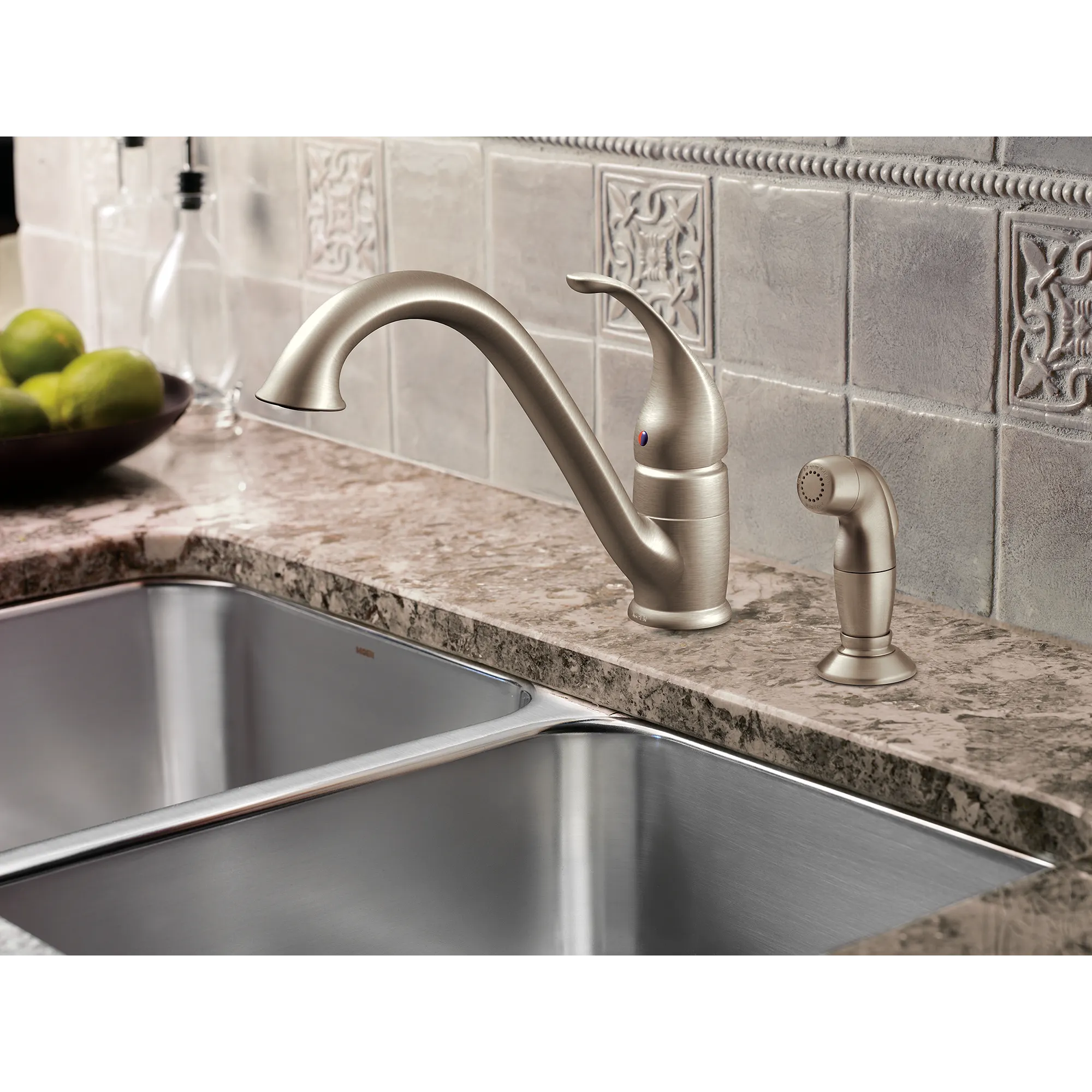 Camerist Chrome One-Handle Low Arc Kitchen Faucet - Image 7