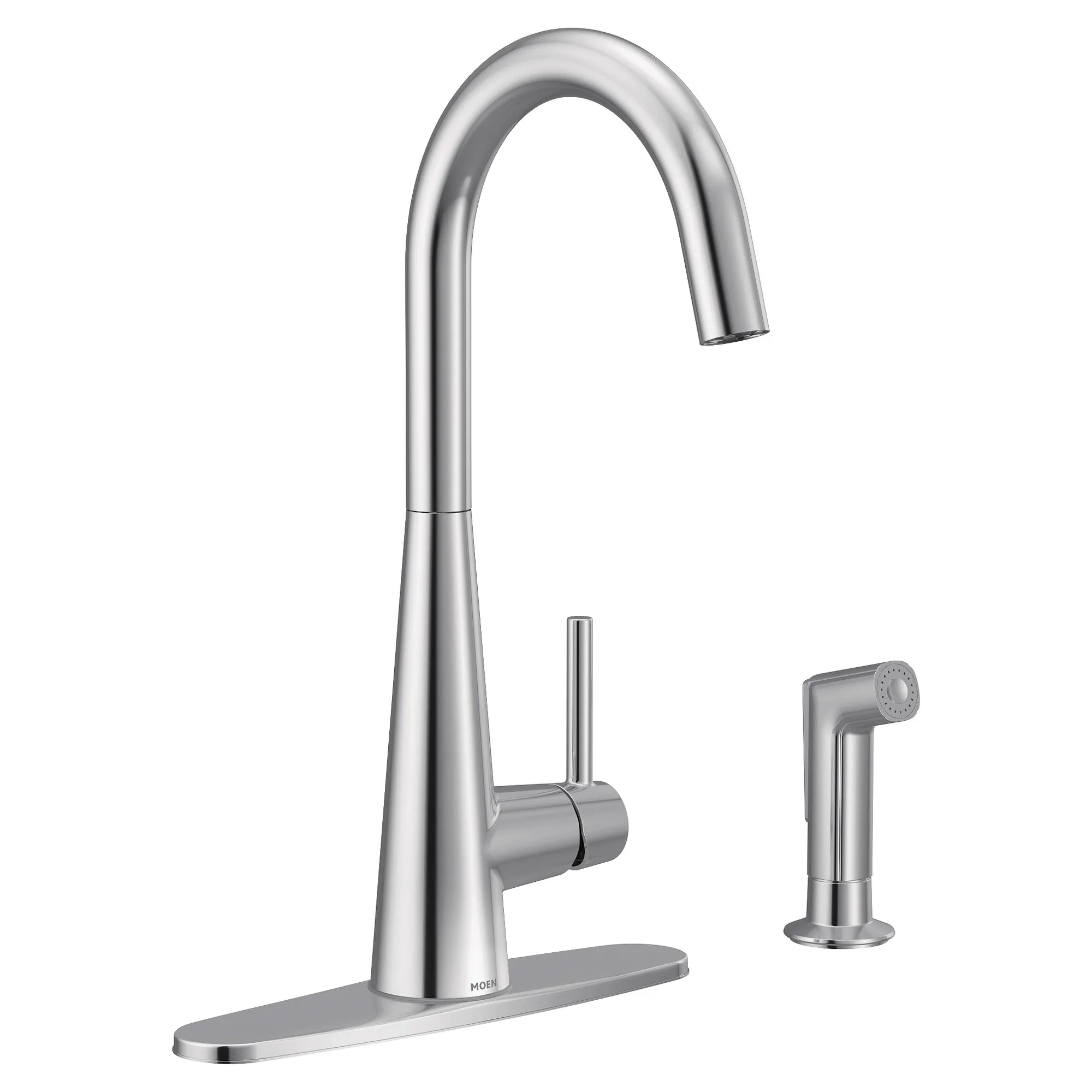 Sleek Chrome One-Handle Kitchen Faucet - Image 3