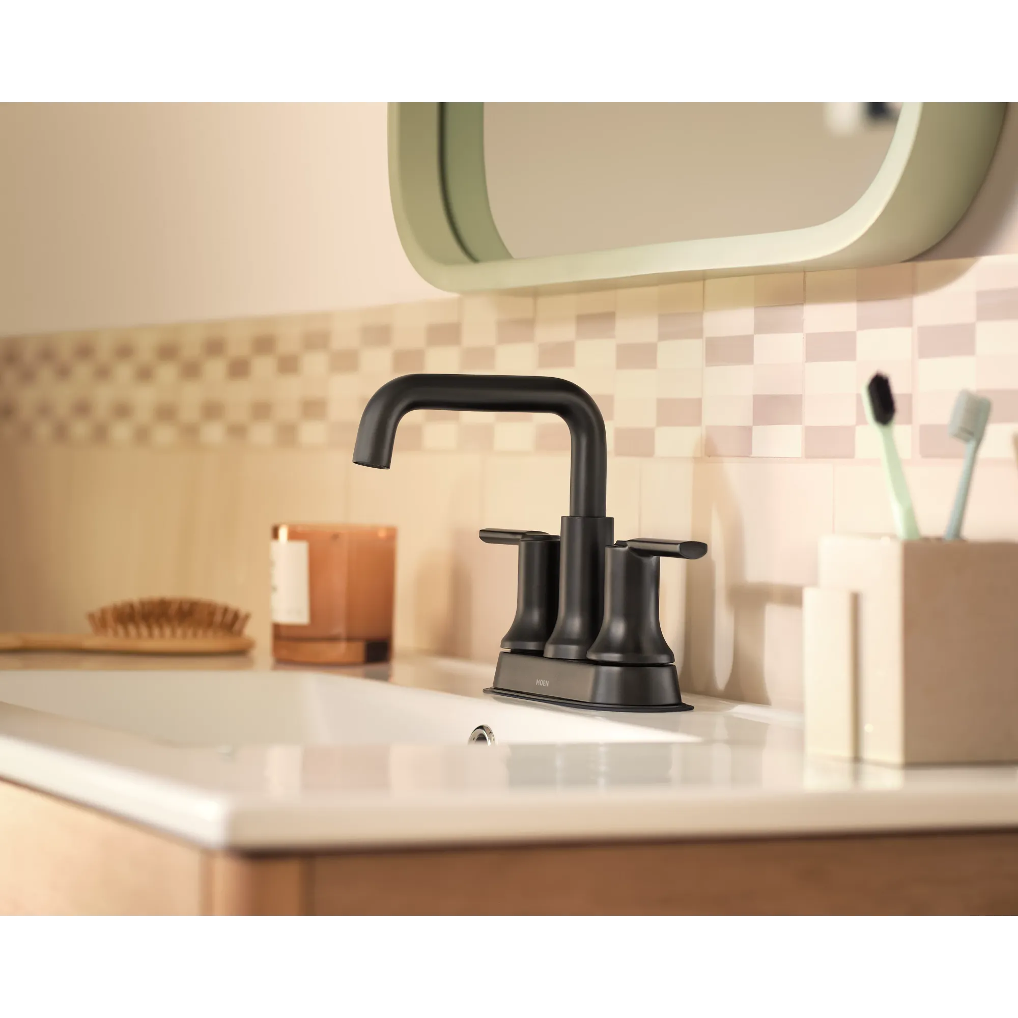 Zyla Chrome two-handle high arc bathroom faucet - Image 9
