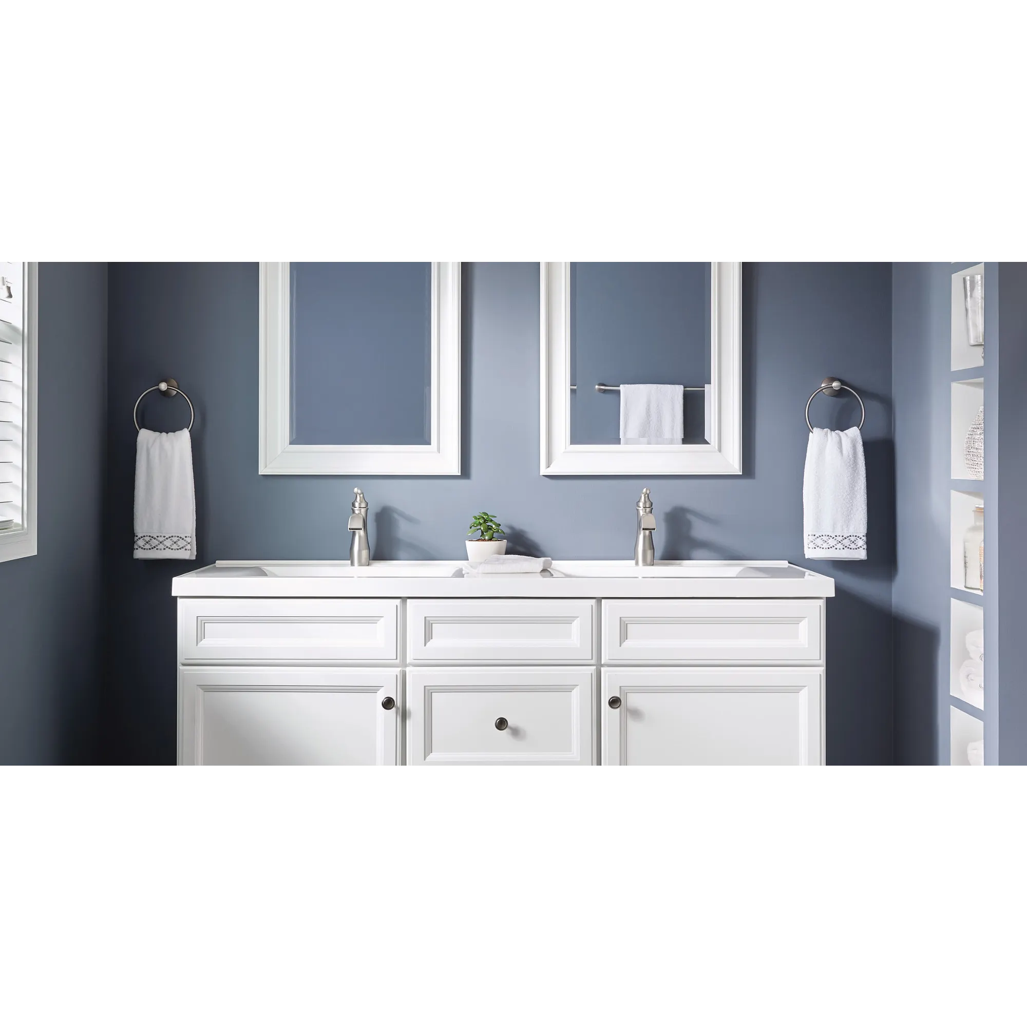 Hamden Spot resist brushed nickel One-Handle High Arc Bathroom Faucet
