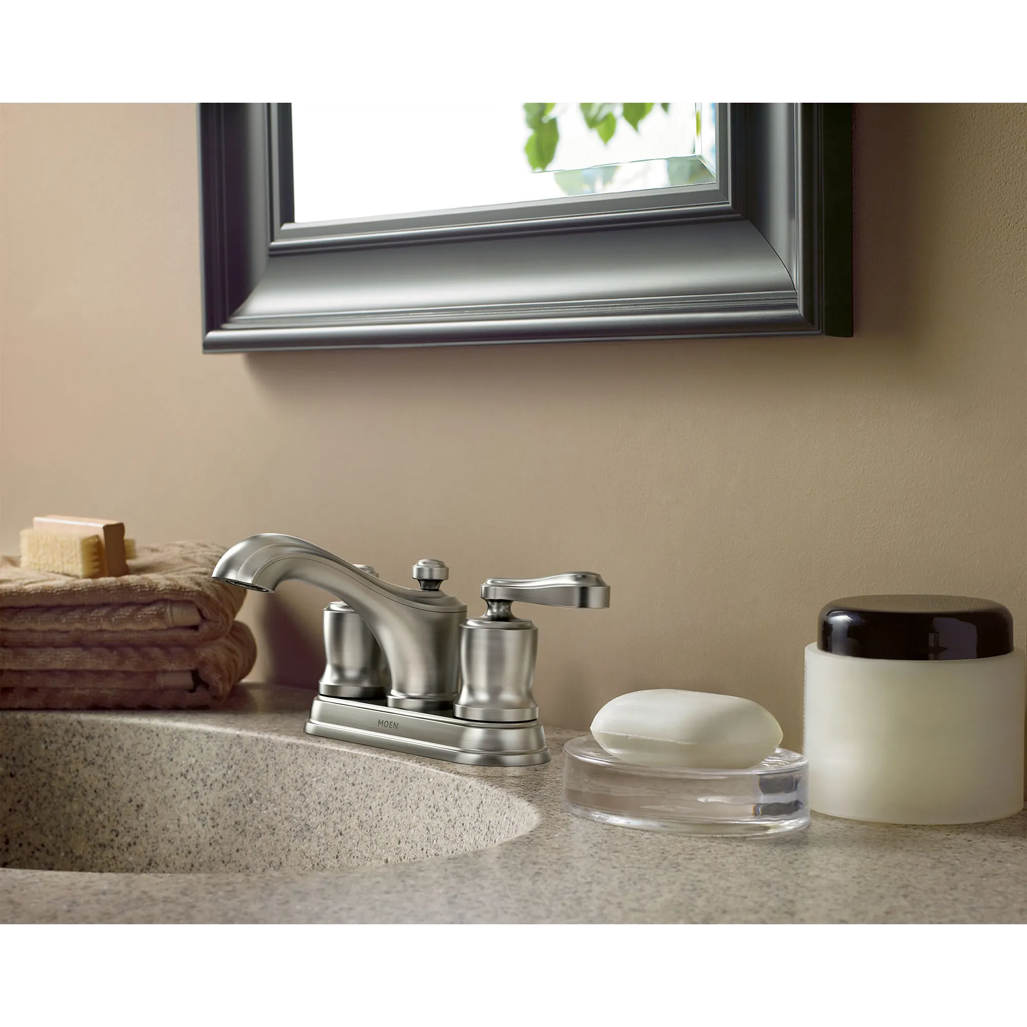 Belhurst Chrome two-handle low arc bathroom faucet - Image 3