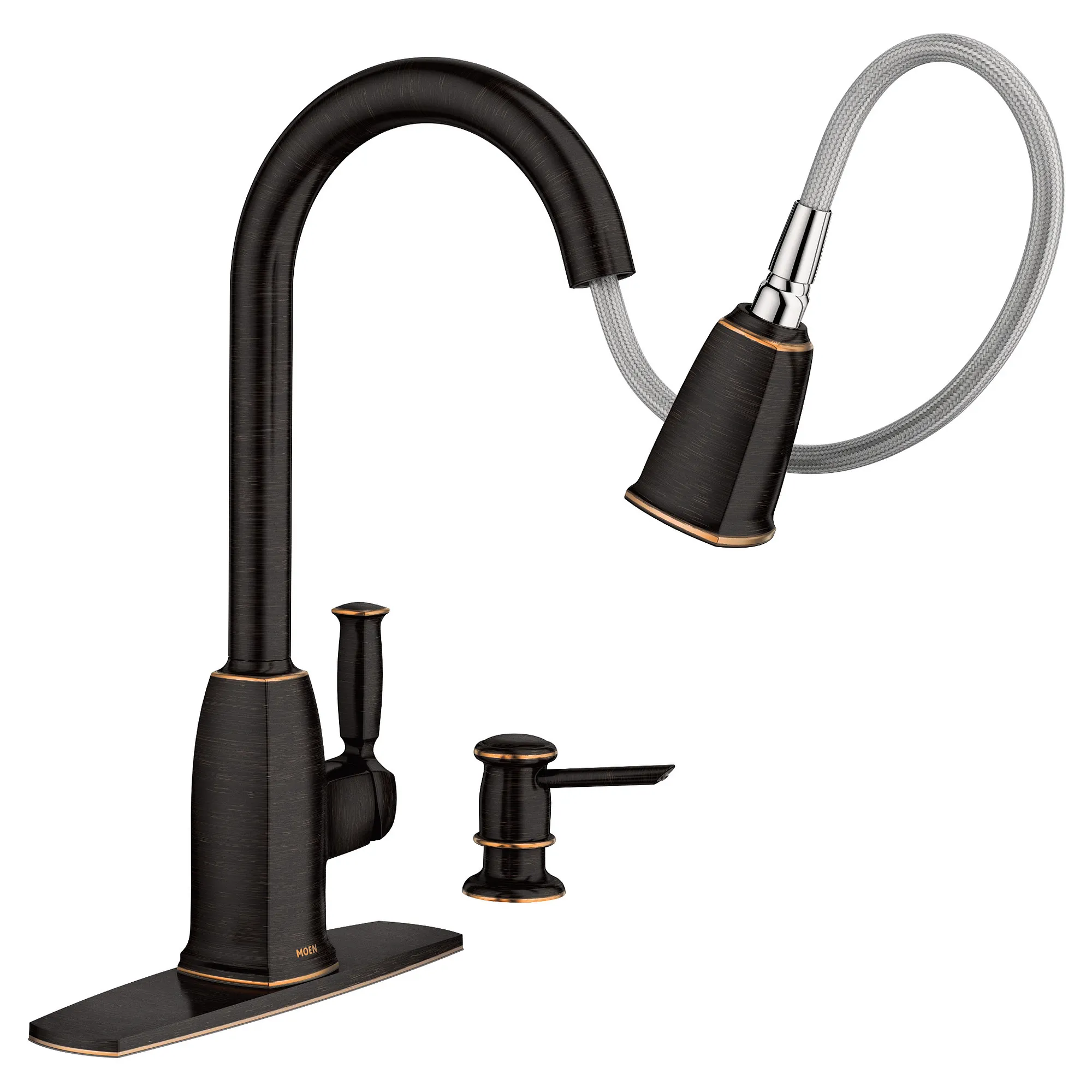Wellsley One-handle High Arc Pulldown Kitchen Faucet - Image 2
