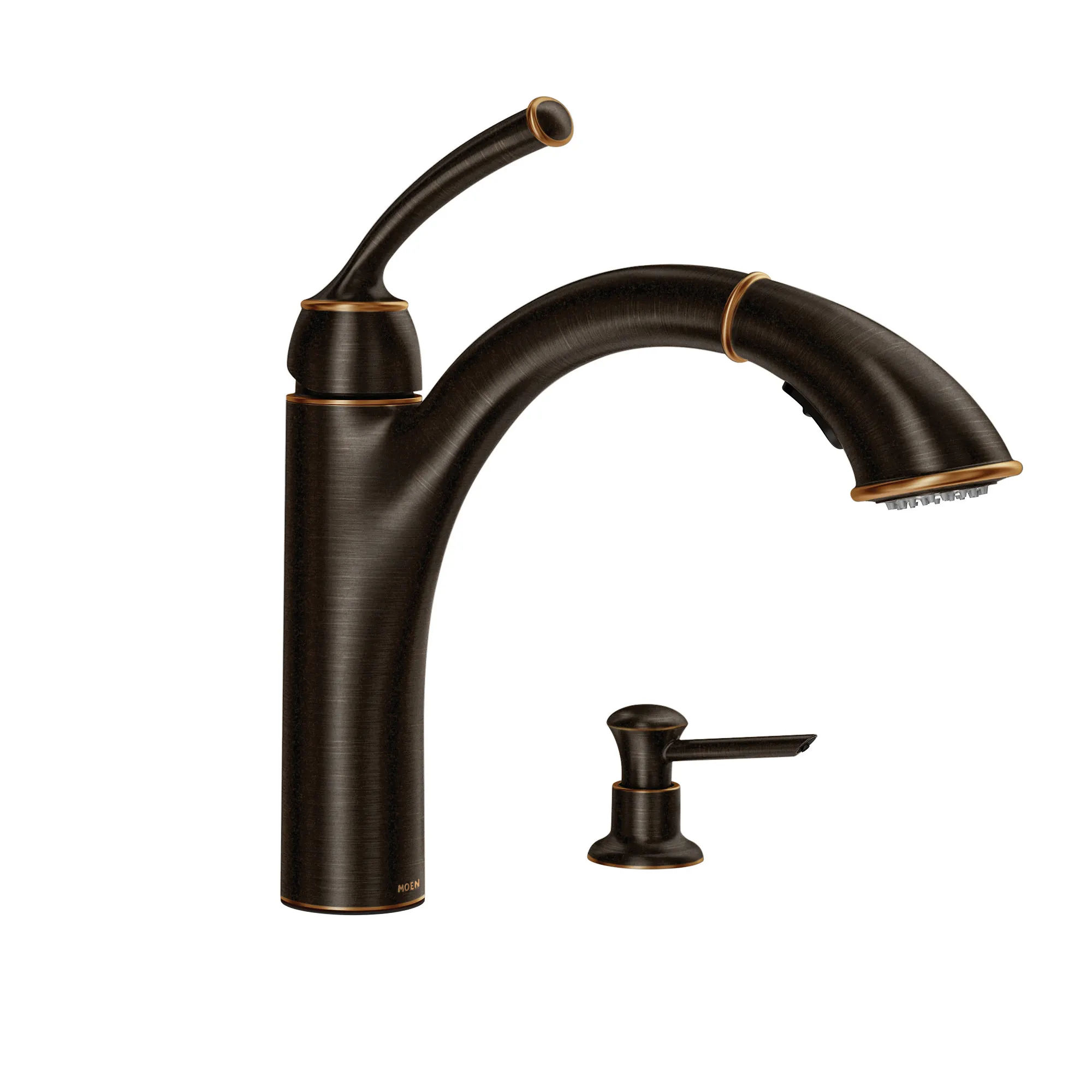 Sullivan Mediterranean Bronze One-Handle Pullout Kitchen Faucet
