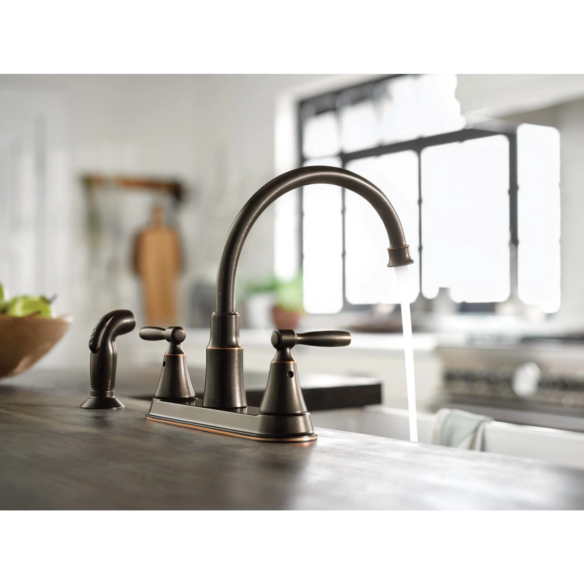 Hutchinson Two-Handle High Arc Kitchen Faucet - Image 11