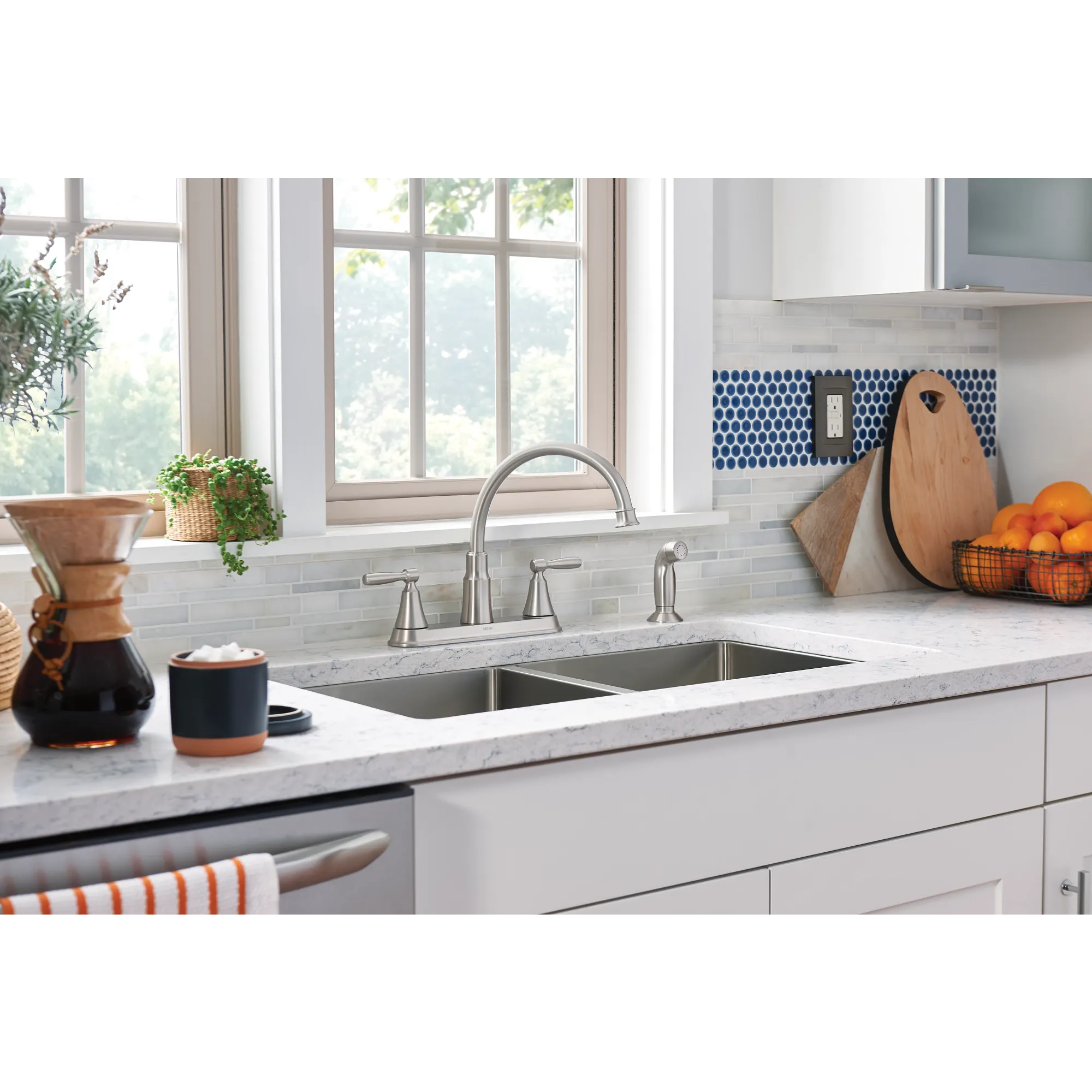 Hutchinson Two-Handle High Arc Kitchen Faucet - Image 16