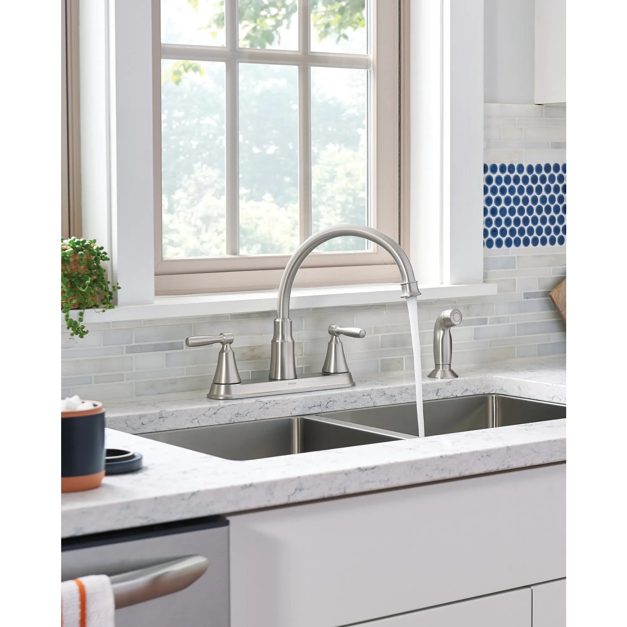 Hutchinson Two-Handle High Arc Kitchen Faucet - Image 24