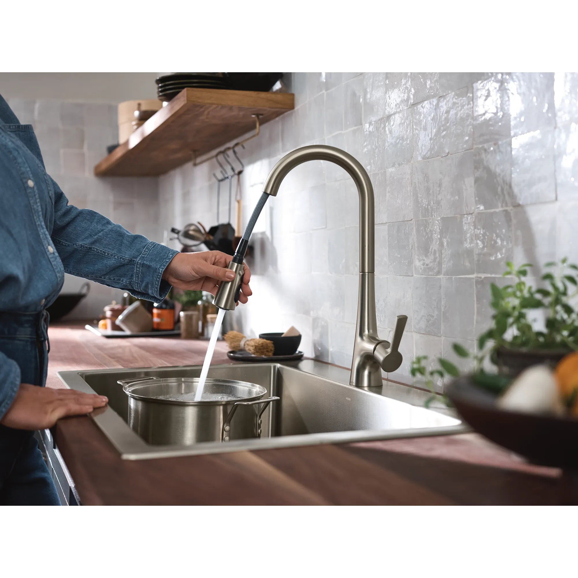 Mikah One-Handle High Arc Pulldown Kitchen Faucet - Image 21