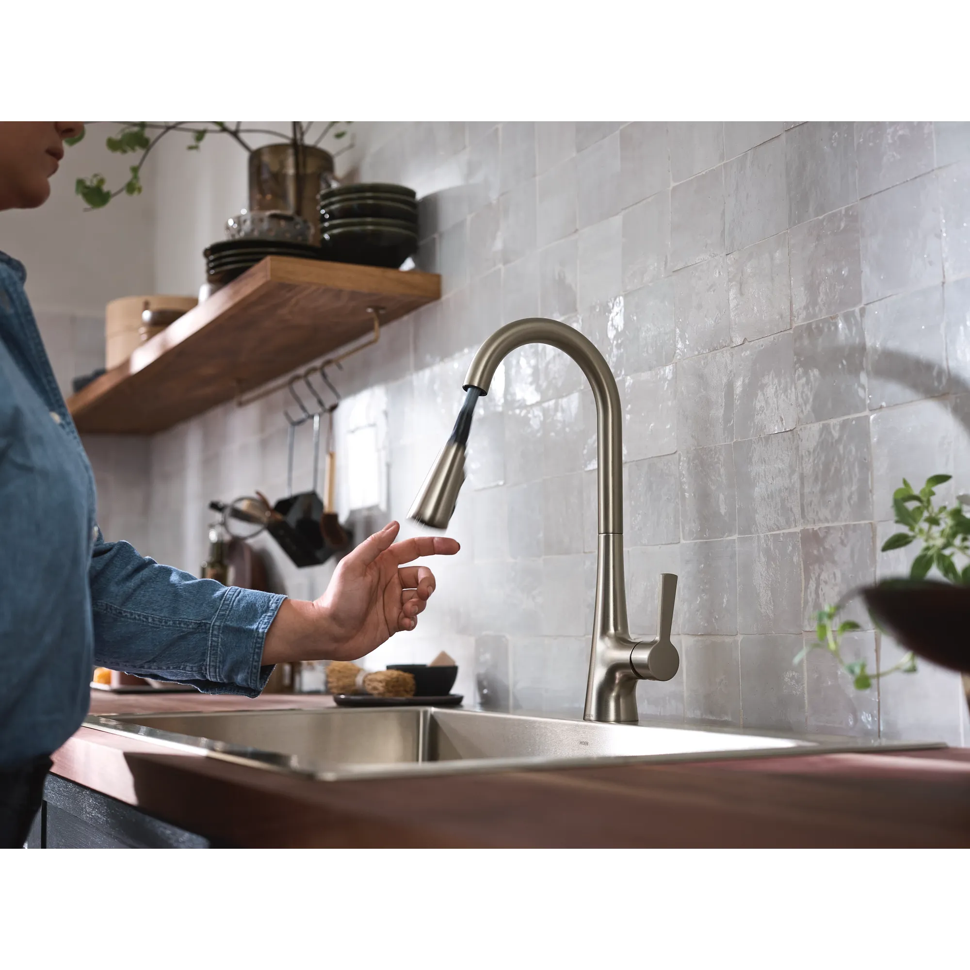 Mikah One-Handle High Arc Pulldown Kitchen Faucet - Image 22