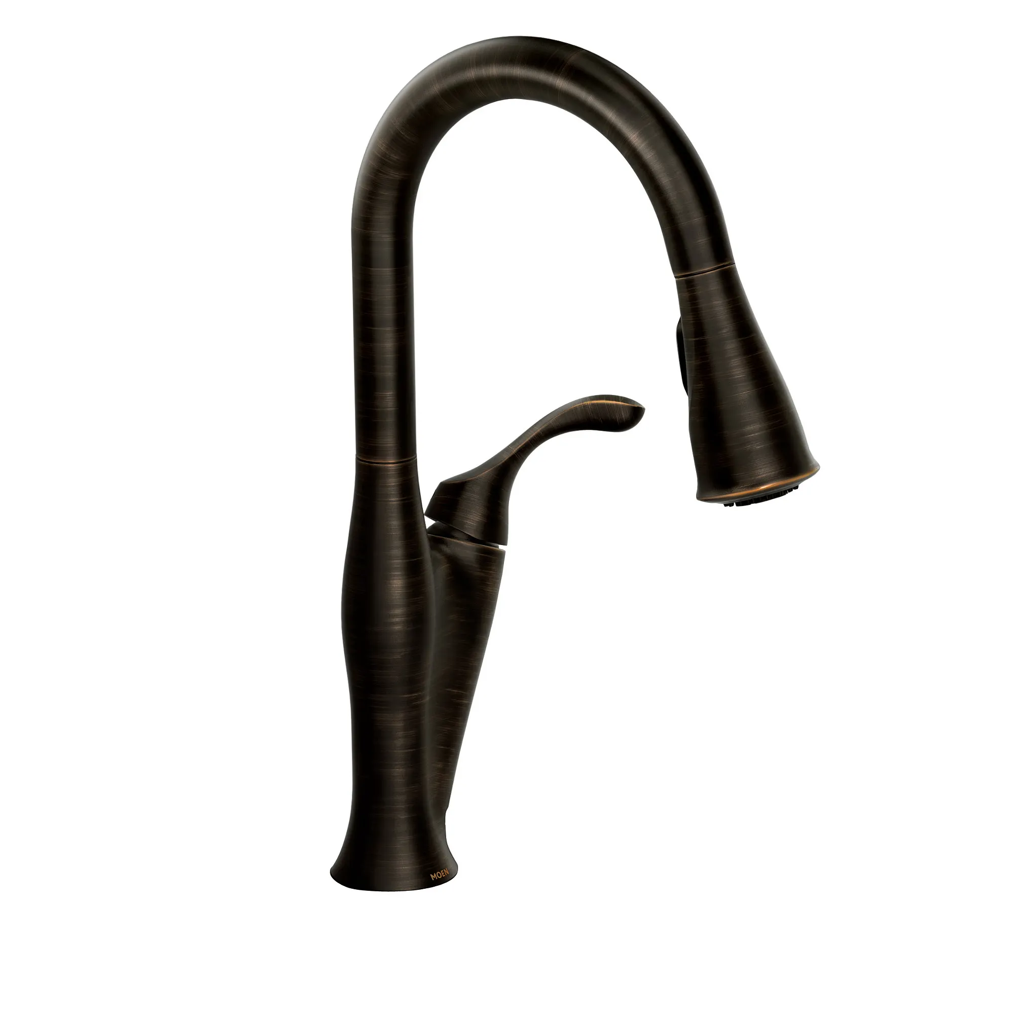 Benton Mediterranean Bronze One-Handle High Arc Pulldown Kitchen Faucet