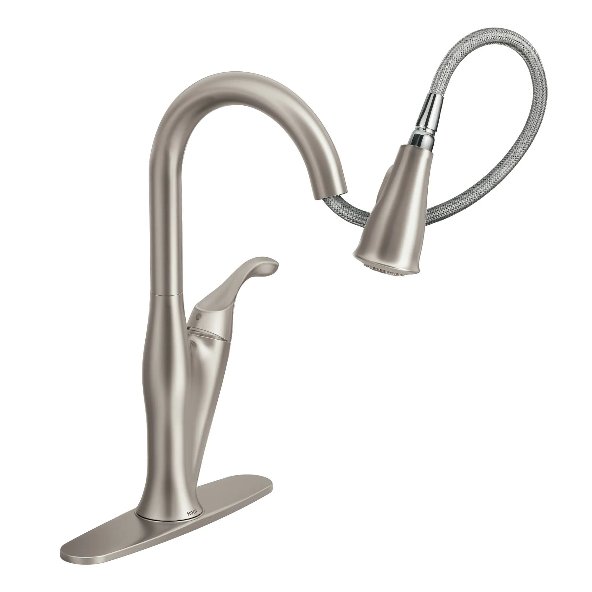 Solidad Matte black one-handle high arc pulldown kitchen faucet - Image 7