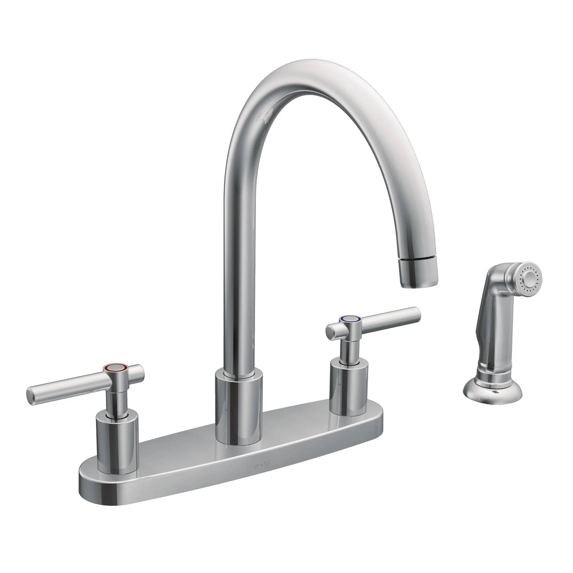 Traditional Chrome two-handle kitchen faucet