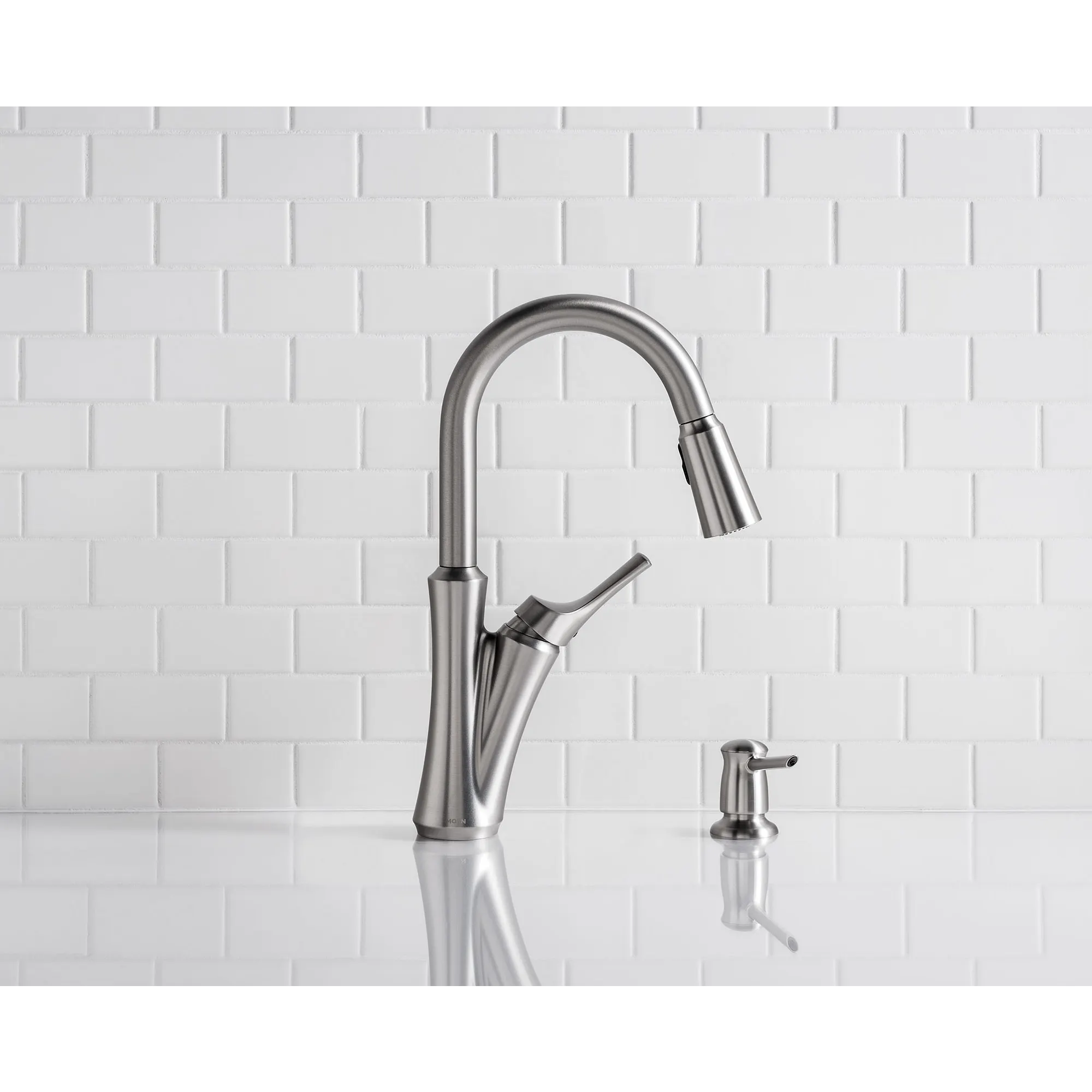 Benson Spot Resist Stainless One-Handle High Arc Pulldown Kitchen Faucet - Image 13
