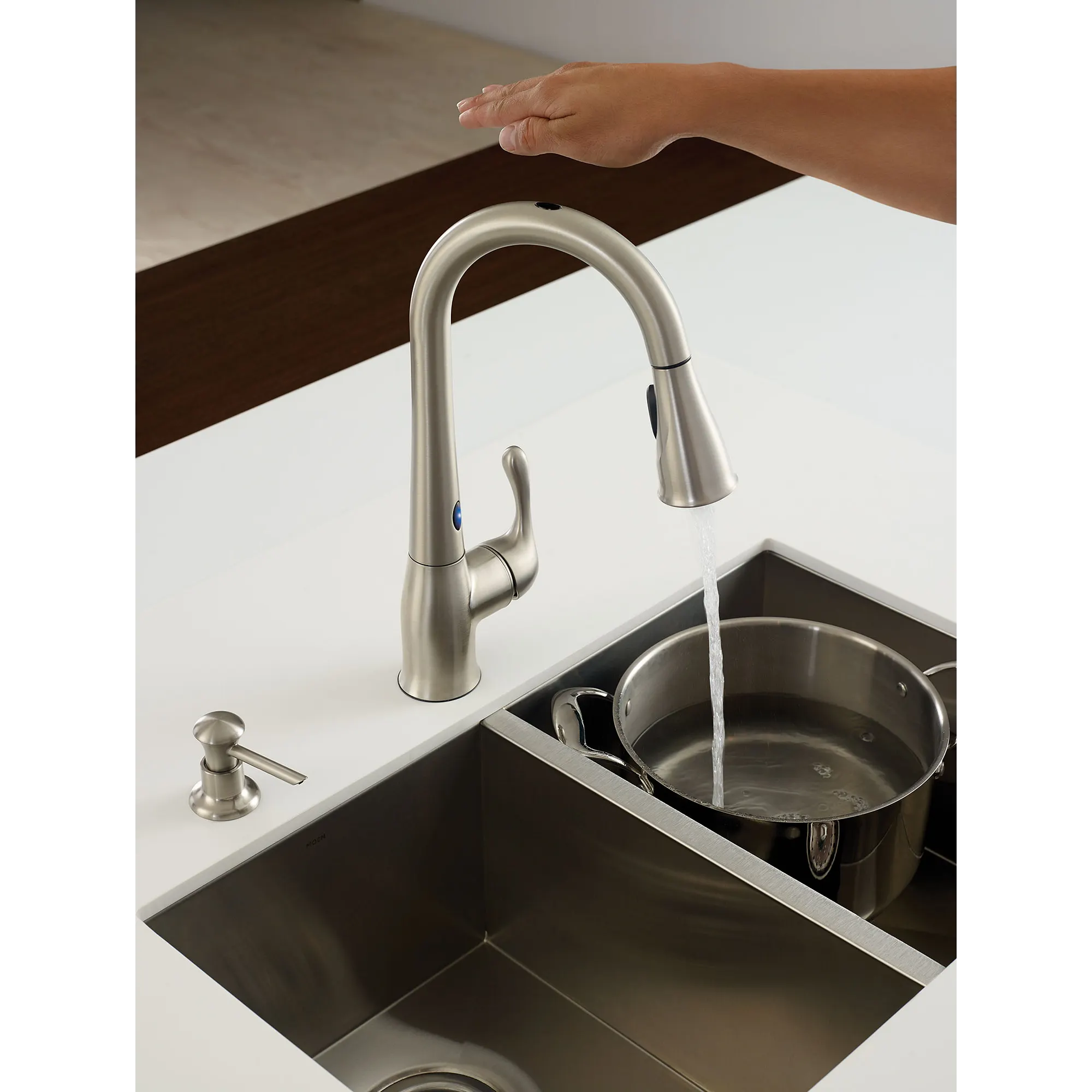 Ridgedale Spot Resist Stainless One-Handle High Arc Pulldown Kitchen Faucet