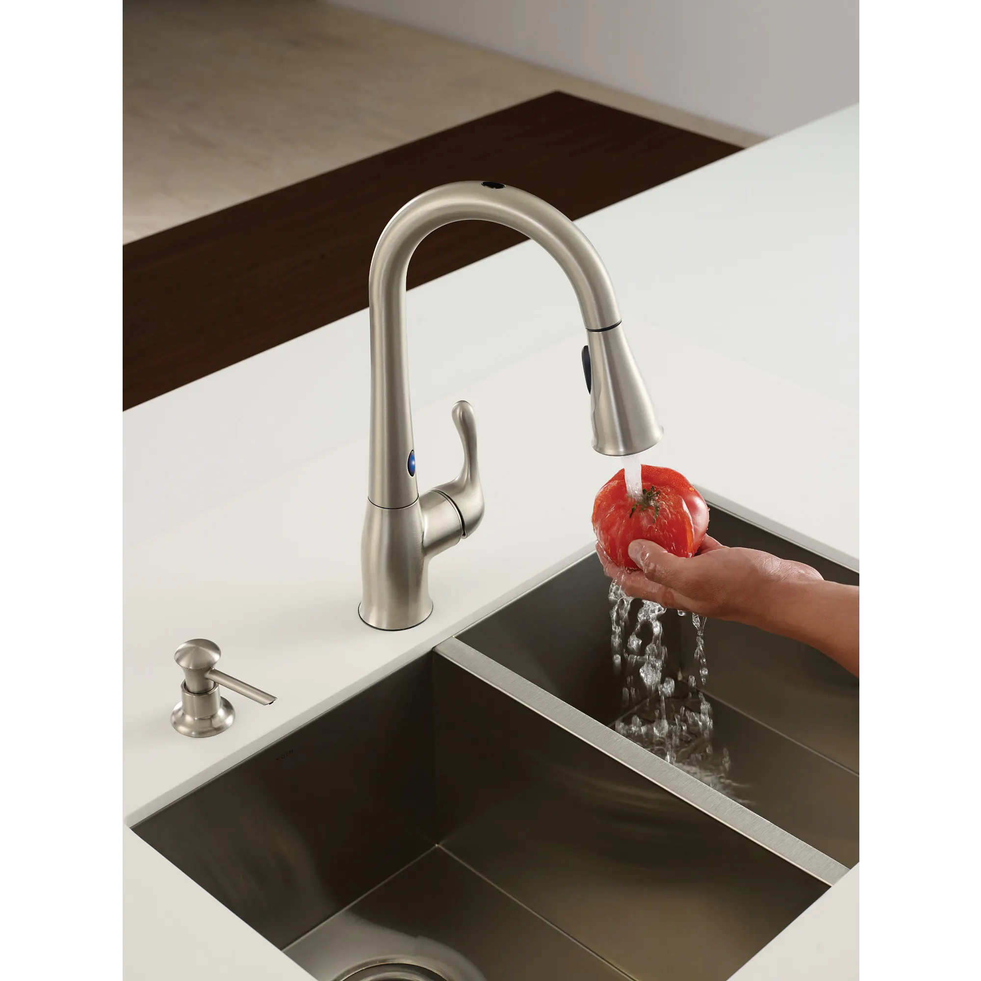 Ridgedale Spot Resist Stainless One-Handle High Arc Pulldown Kitchen Faucet - Image 6