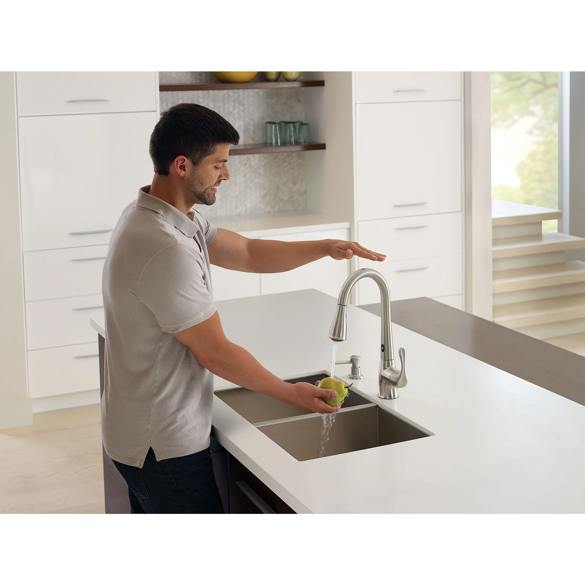 Ridgedale Spot Resist Stainless One-Handle High Arc Pulldown Kitchen Faucet - Image 7