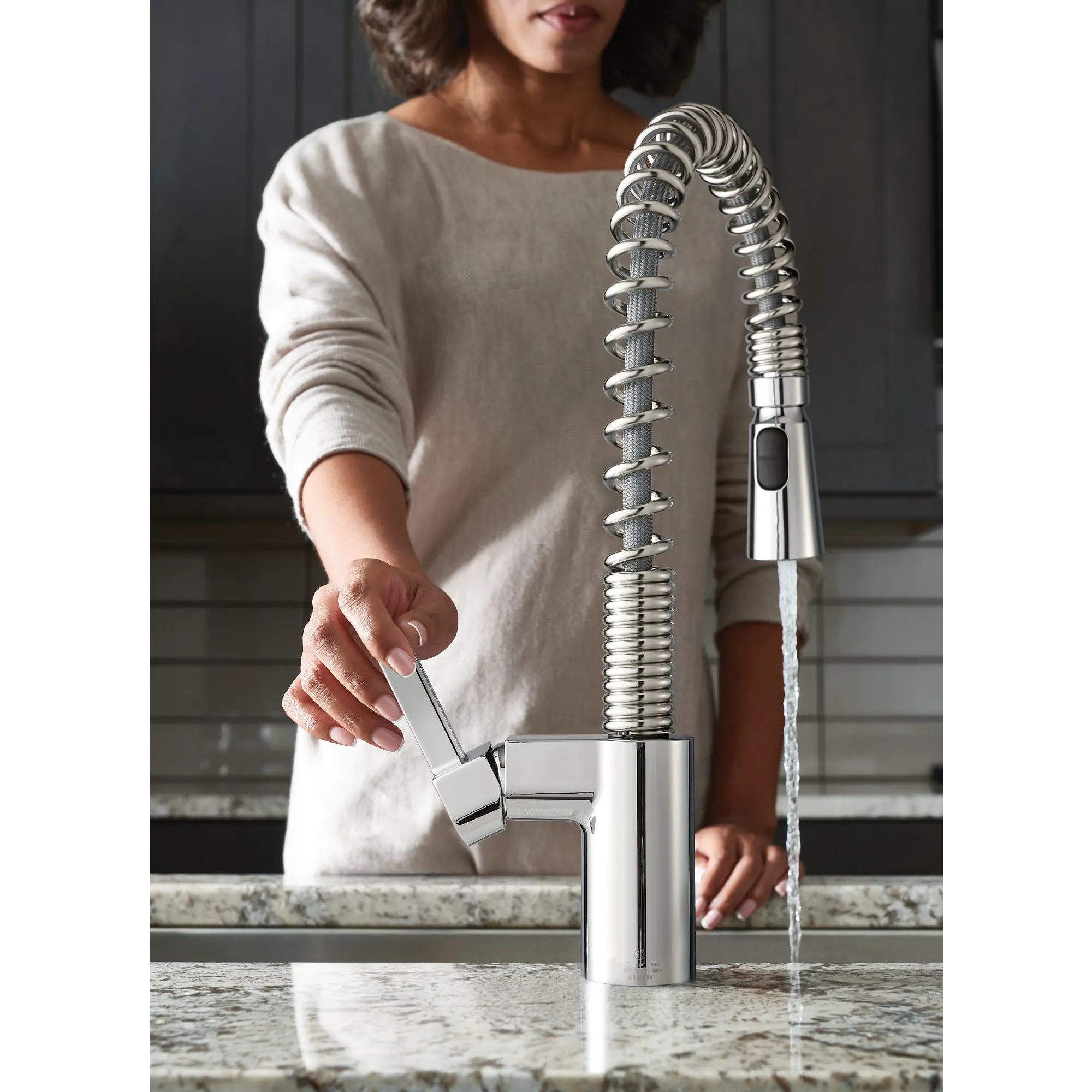 Irvine Chrome One-Handle High Arc Pulldown Kitchen Faucet - Image 9