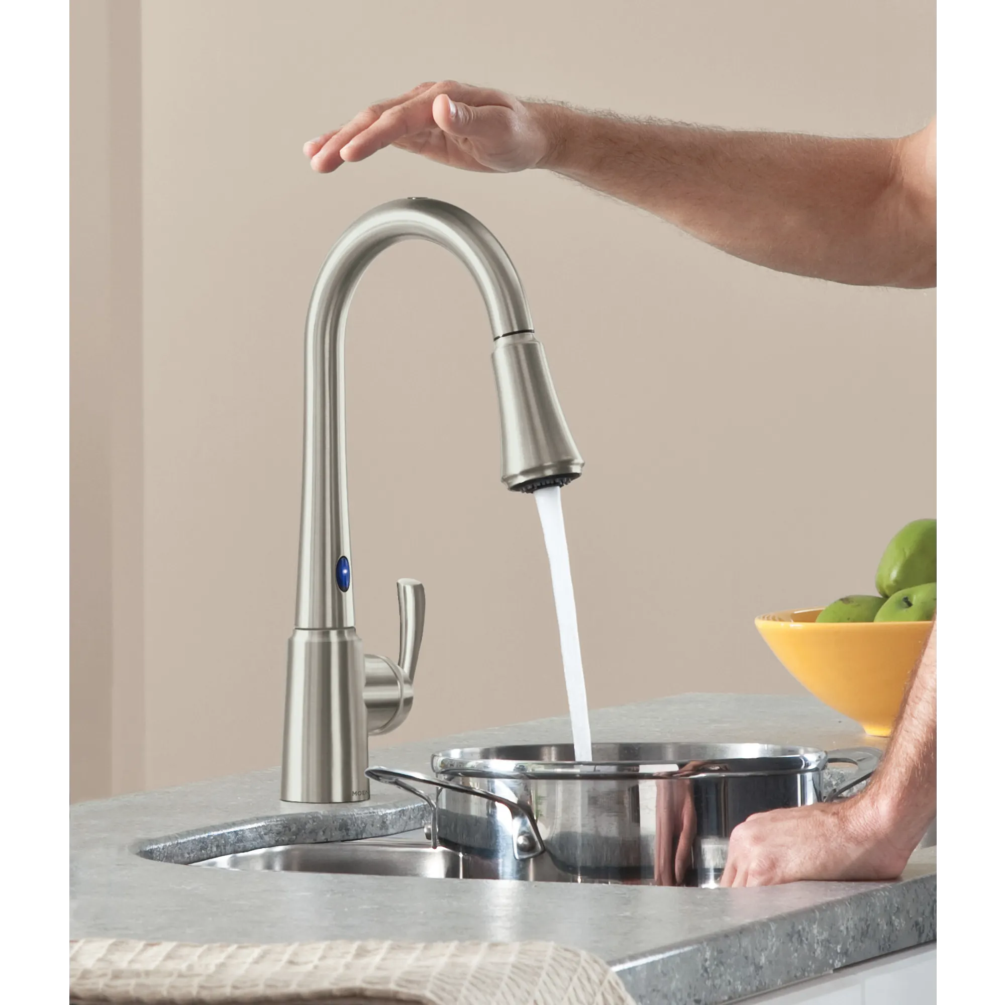 Delaney with MotionSense Spot Resist Stainless One-Handle High Arc Pulldown Kitchen Faucet - Image 13