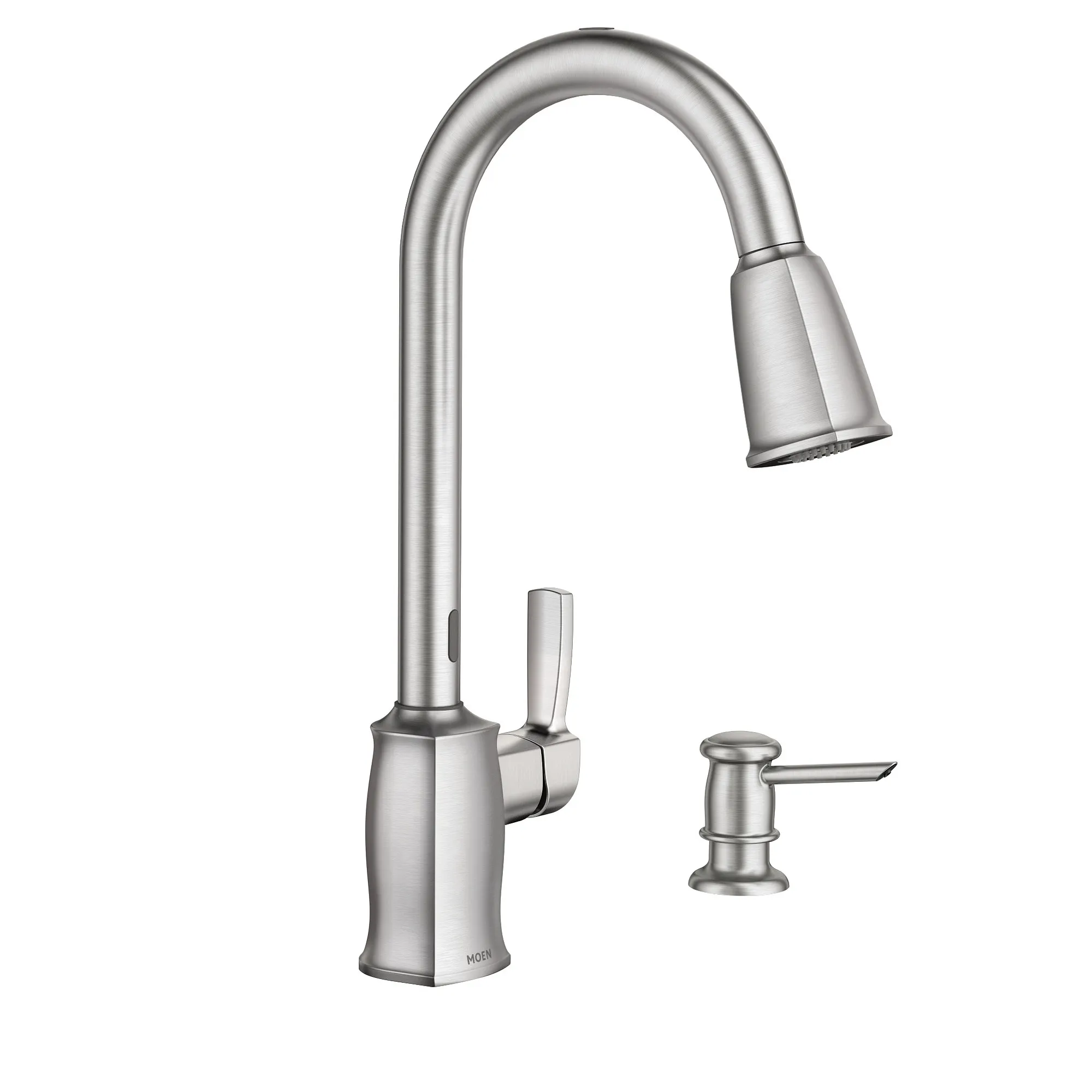 Spot resist stainless one-handle high arc pulldown kitchen faucet - Image 3