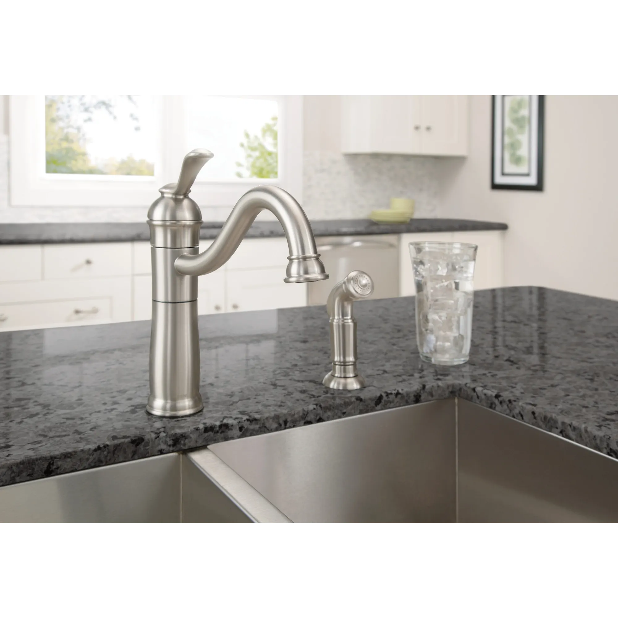 Walden Spot Resist Stainless (MB) One-Handle High Arc Kitchen Faucet - Image 6