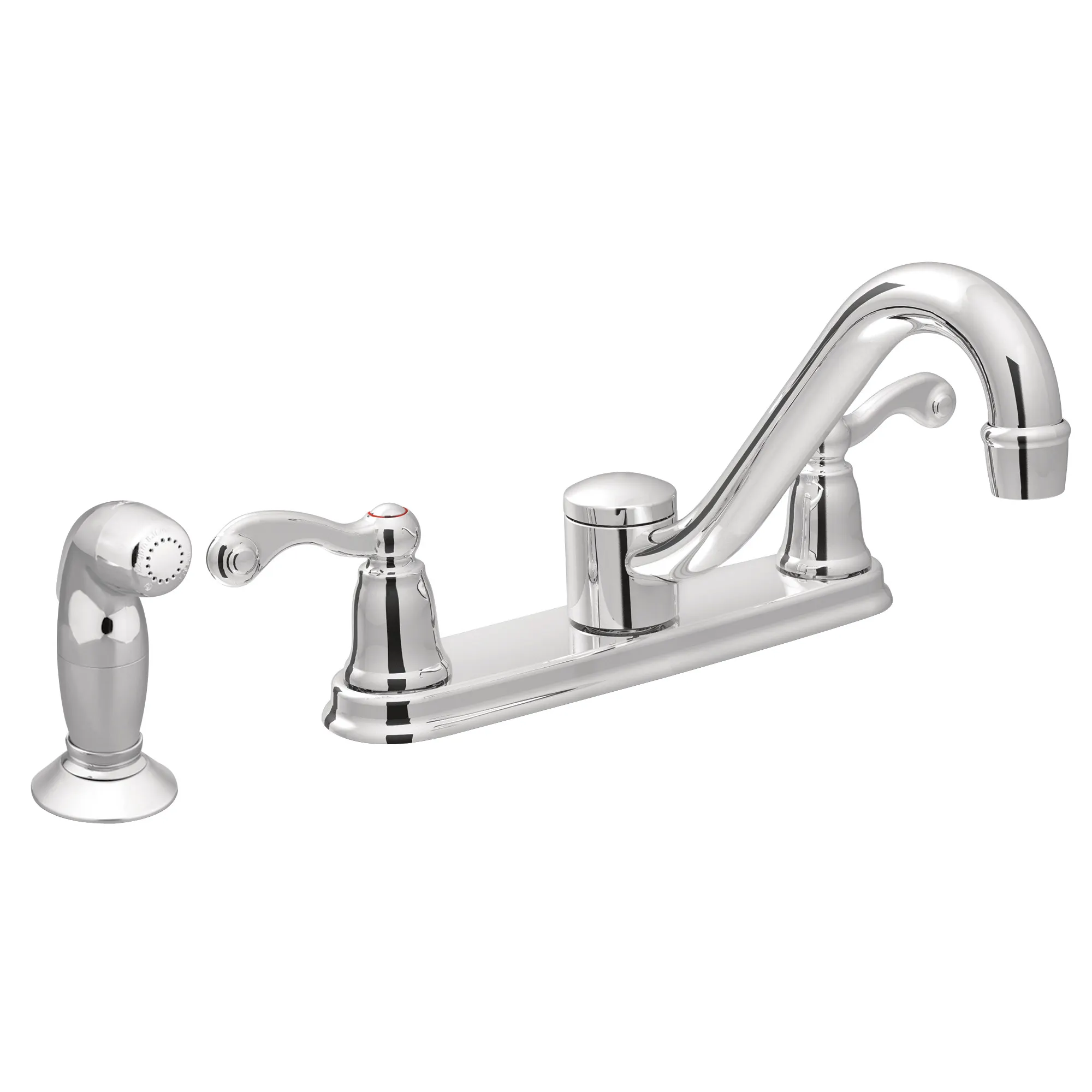Touch Control Chrome two-handle low arc kitchen faucet - Image 2