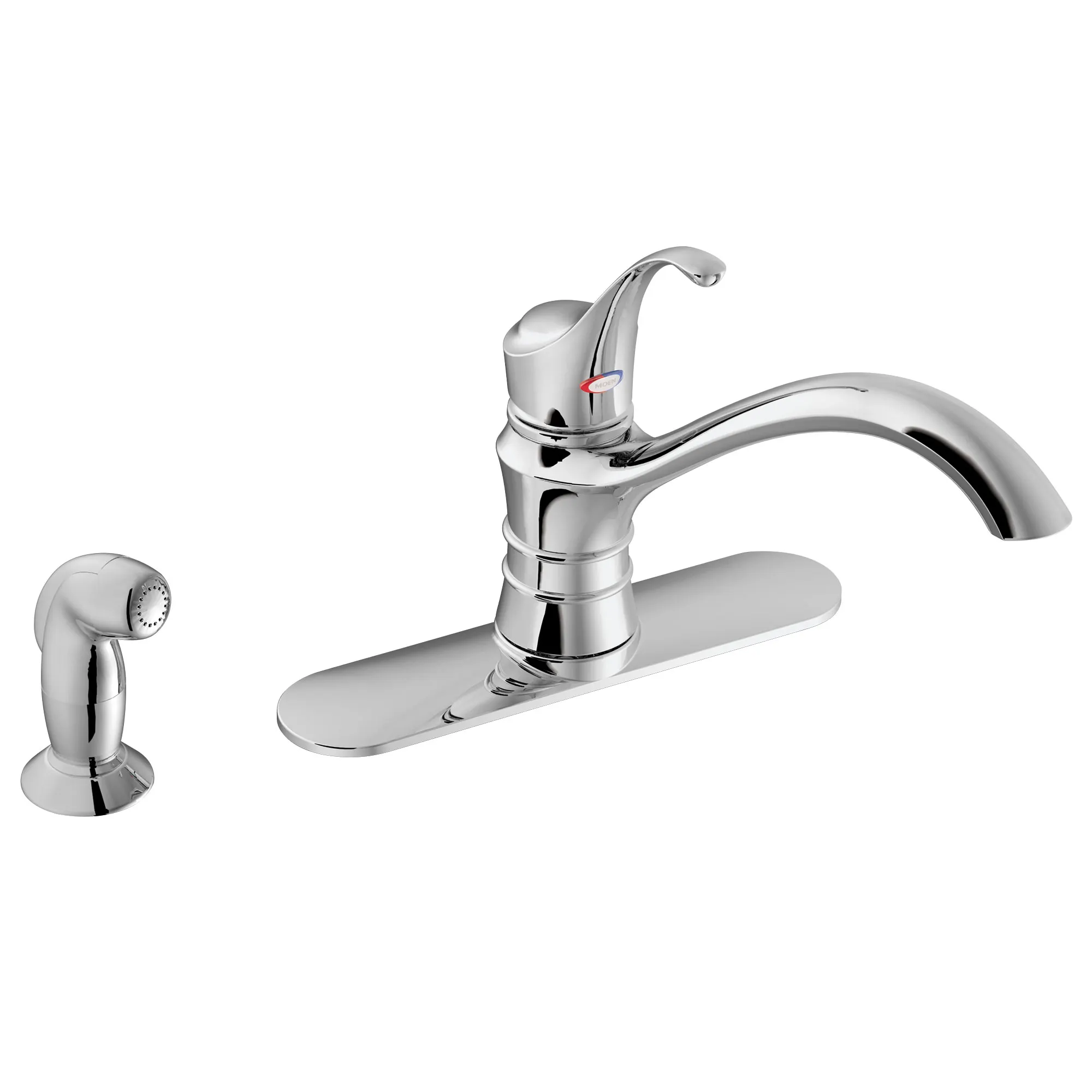 Lexie Chrome one-handle low arc kitchen faucet - Image 2