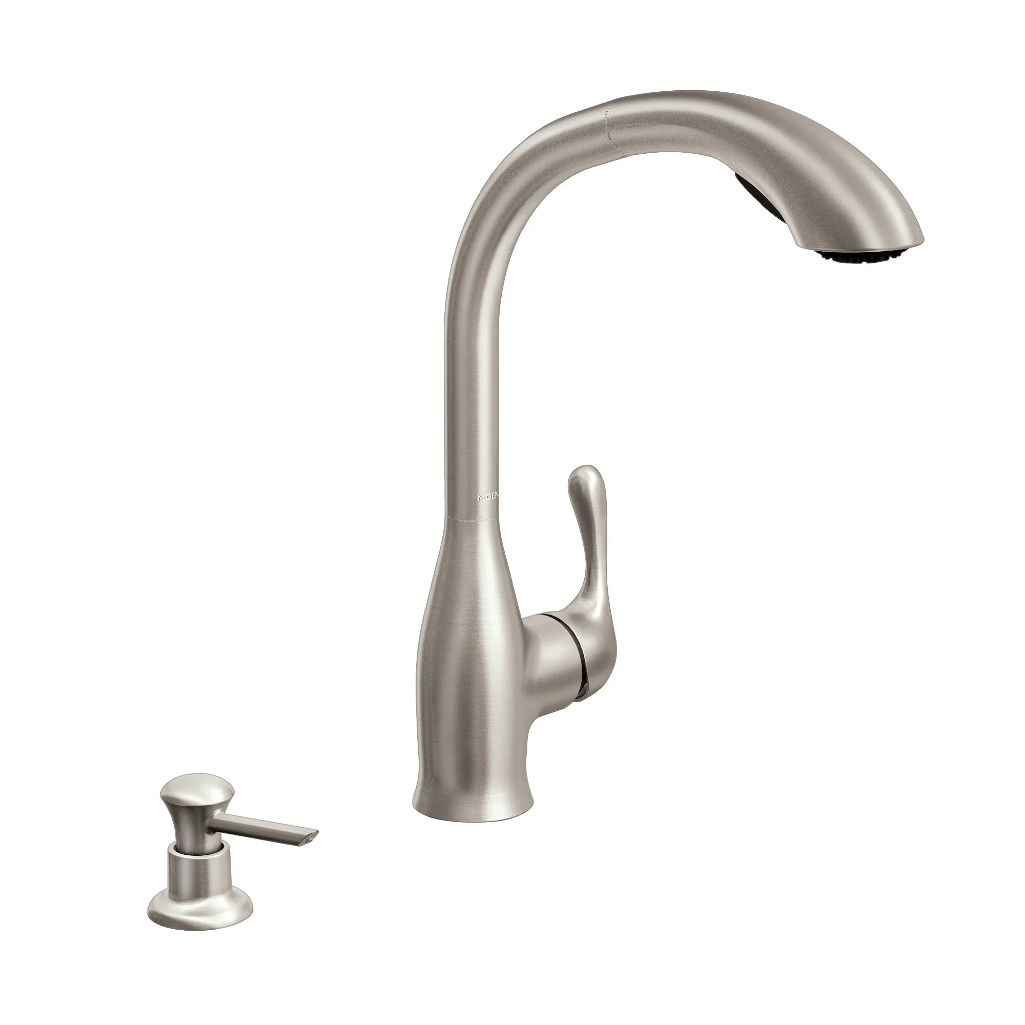 Varese Chrome one-handle high arc pullout kitchen faucet - Image 4