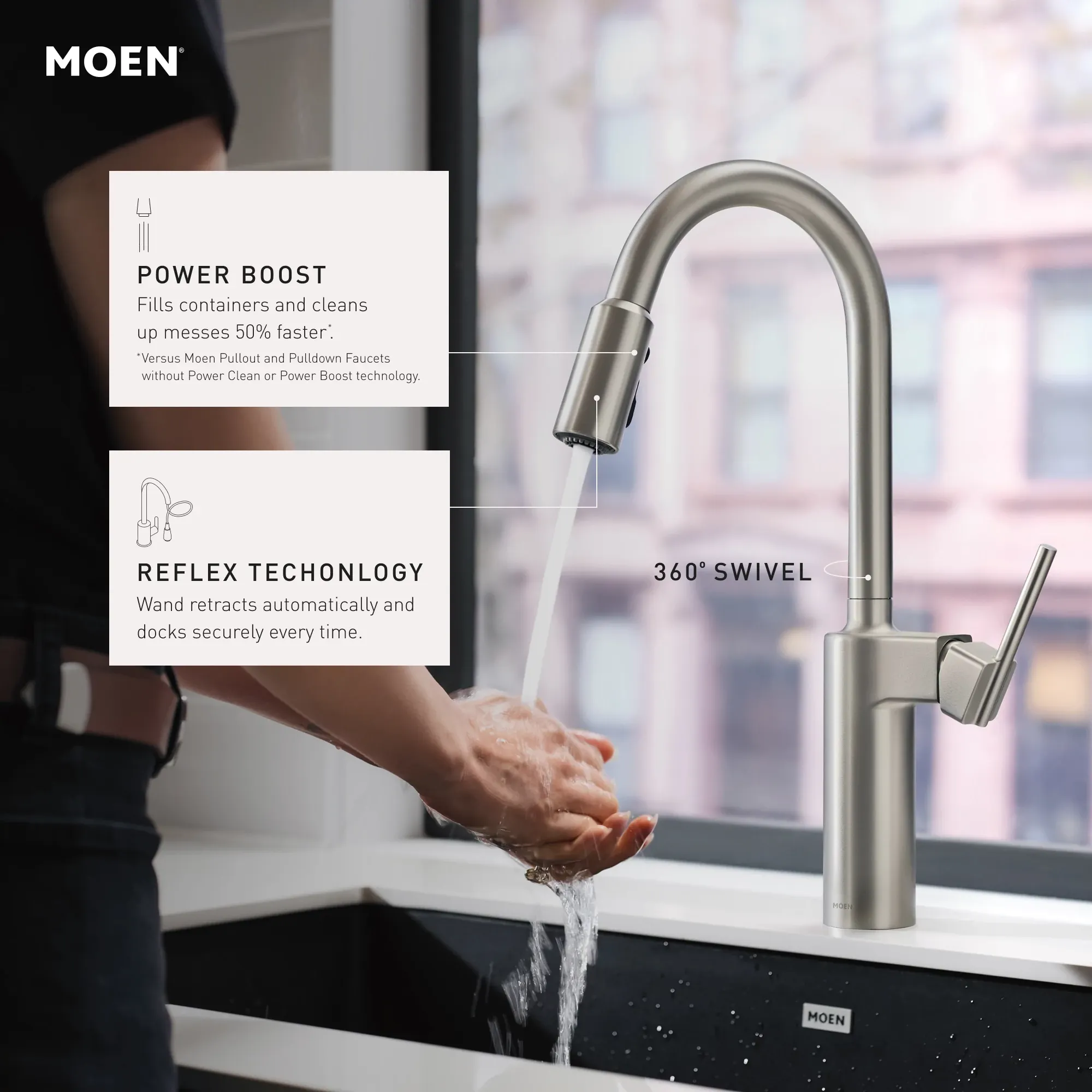 Inara One-handle High Arc Pulldown Kitchen Faucet - Image 32