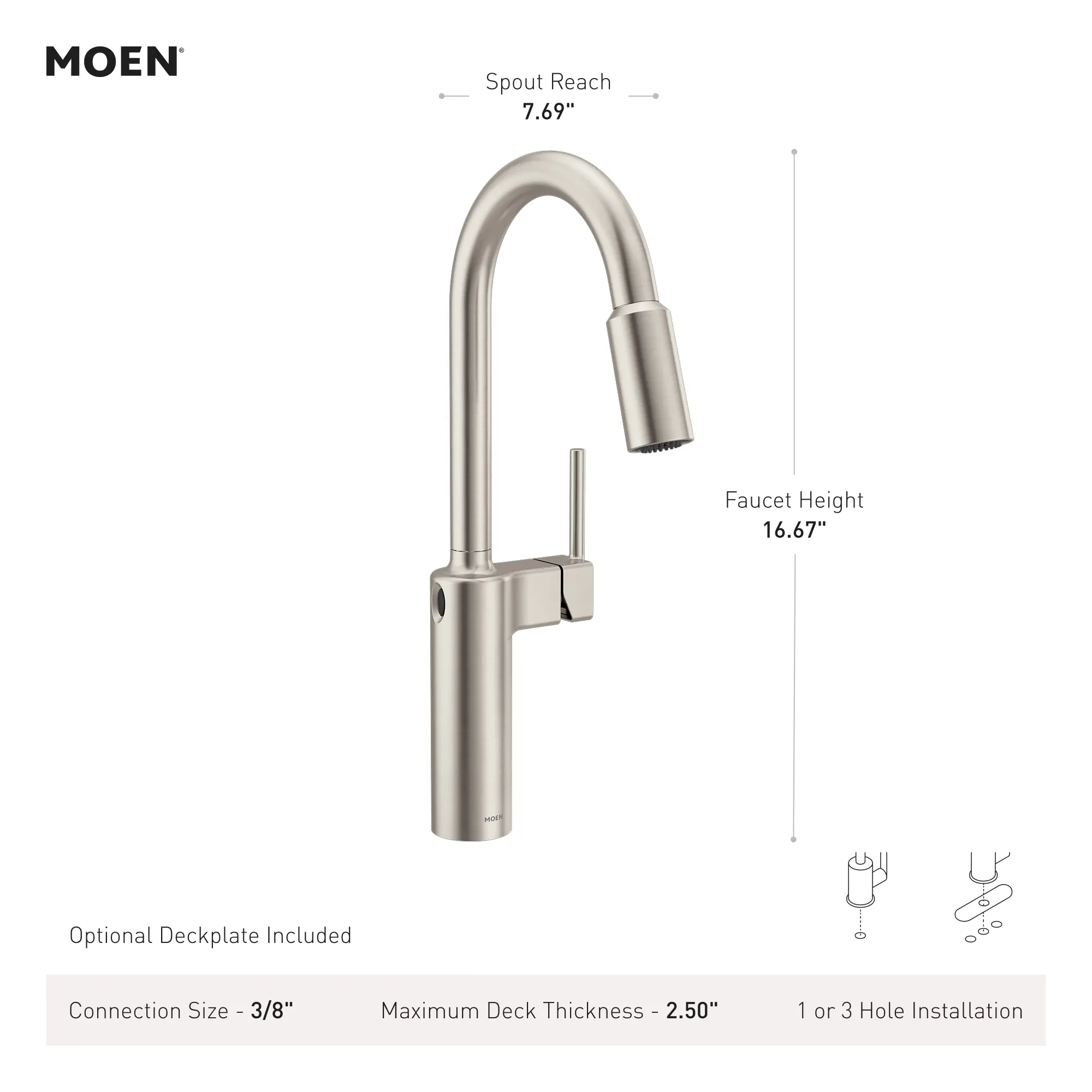 Inara MotionSense Wave One-Handle Pulldown Touchless Kitchen Faucet - Image 5