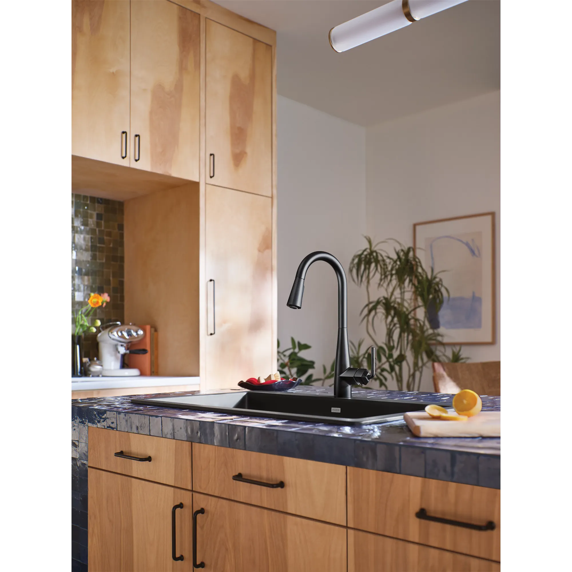 Maureen Chrome one-handle high arc pulldown kitchen faucet - Image 11