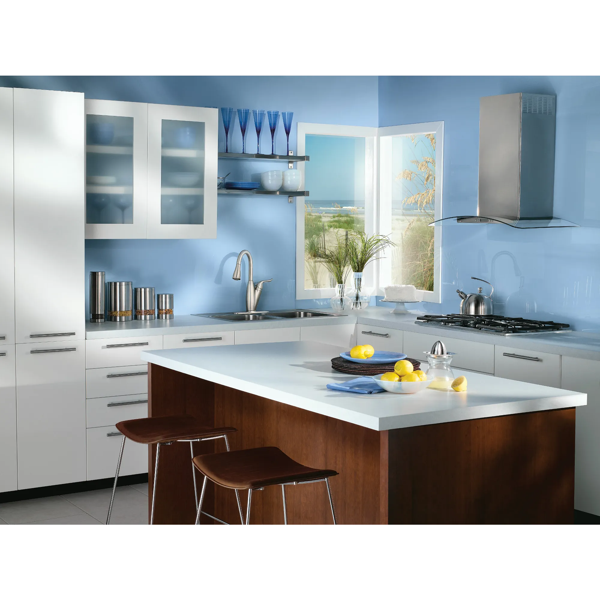 Solidad Chrome one-handle high arc pulldown kitchen faucet - Image 5
