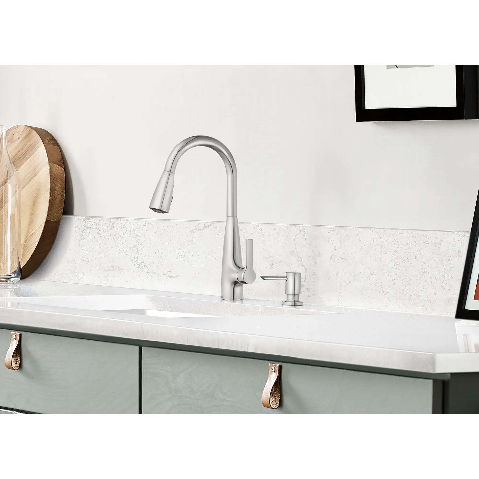 Haelyn One-Handle High Arc Pulldown Kitchen Faucet - Image 2