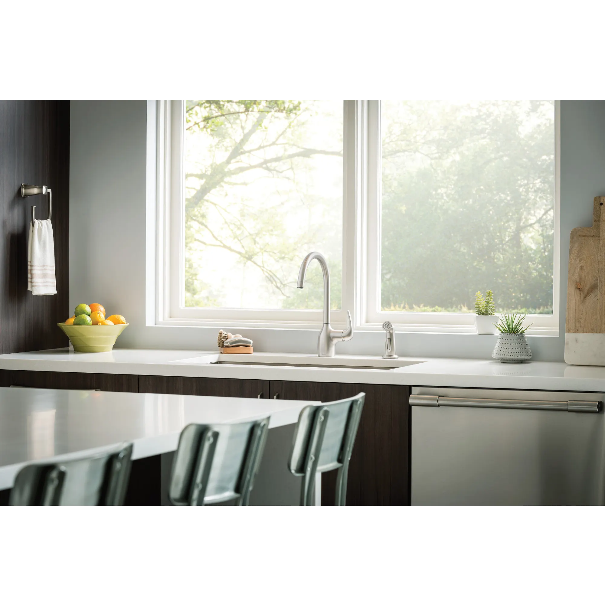 Essie Spot resist stainless One-Handle High Arc Kitchen Faucet - Image 11